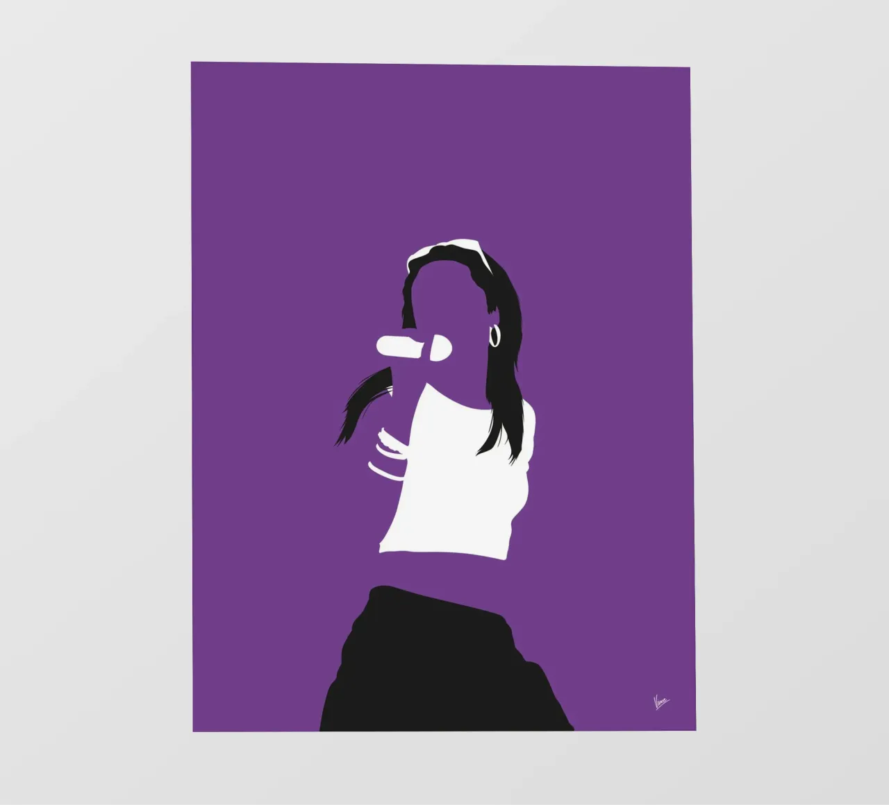 No071 Aaliyah pellicola backlit da Iconic Rockstars