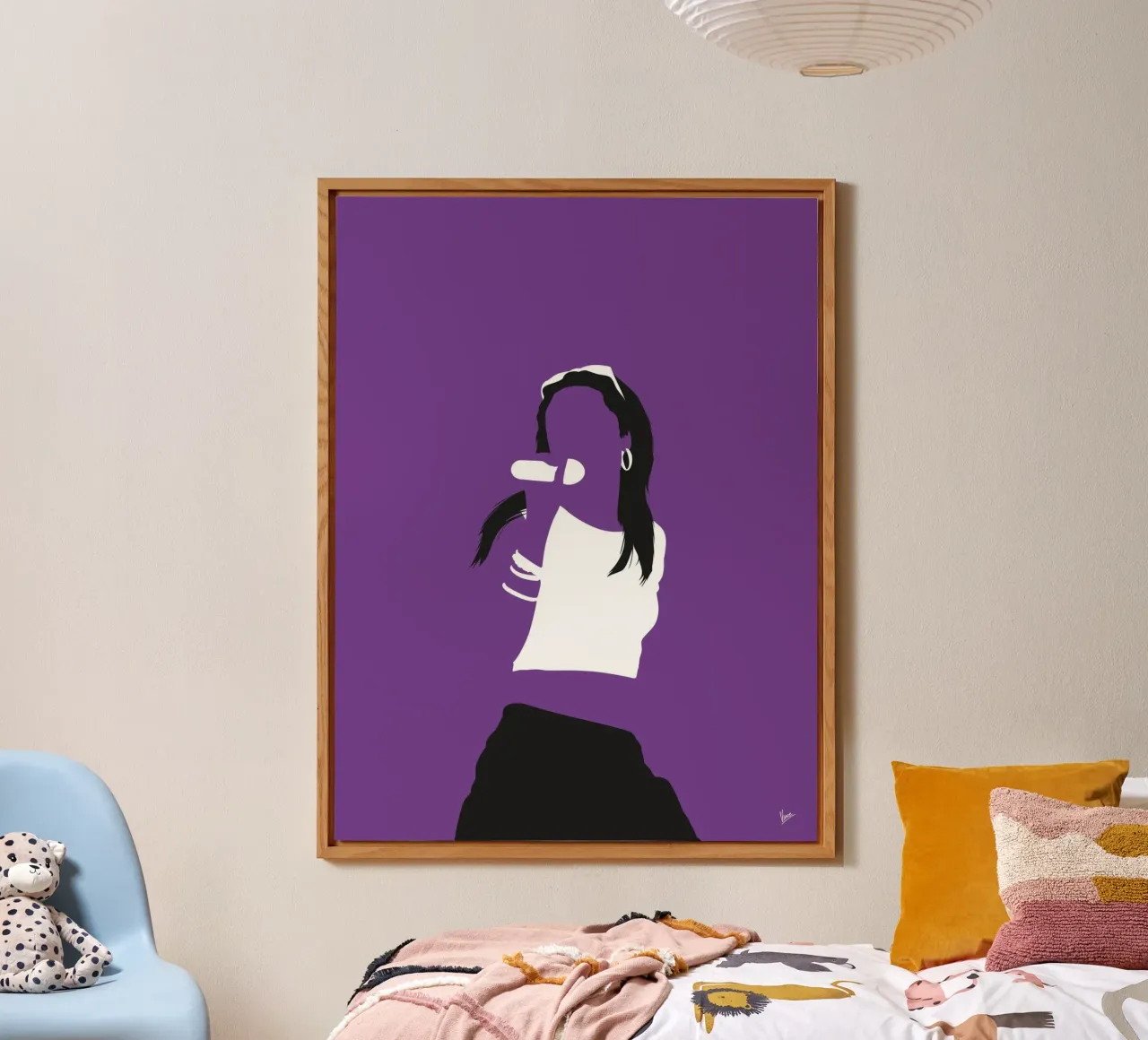 No071 Aaliyah alluminio dibond da Iconic Rockstars