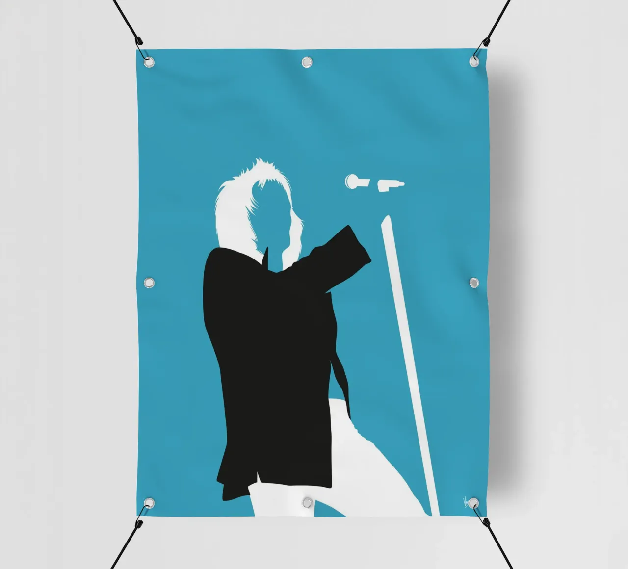 No075 ROD STEWART telo in pvc da Iconic Rockstars