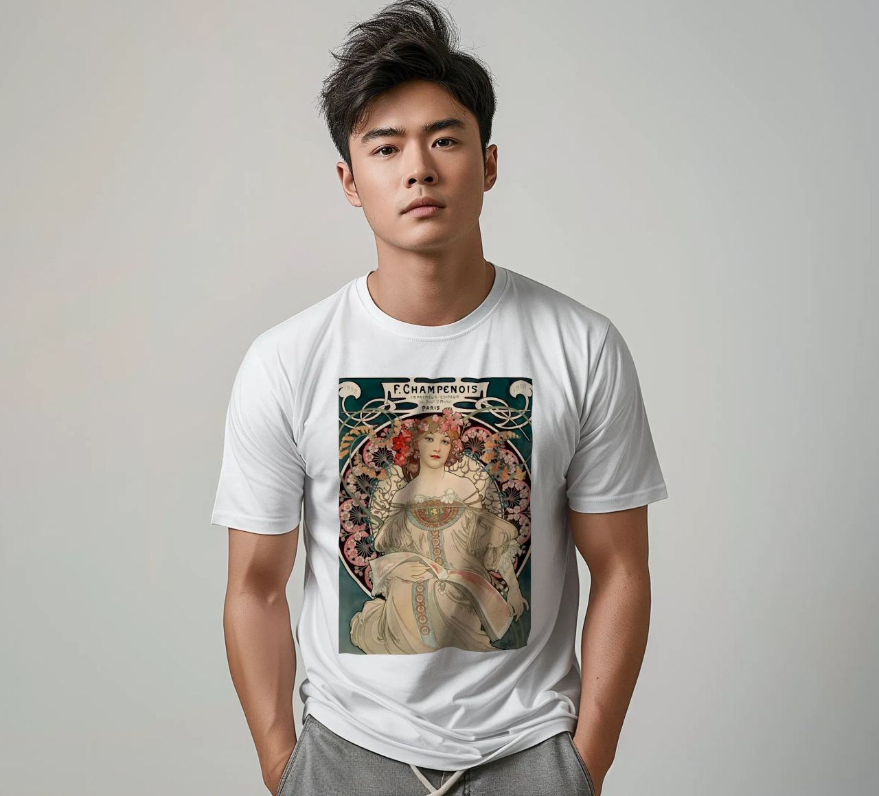 Alphonse Mucha camiseta de diedrich
