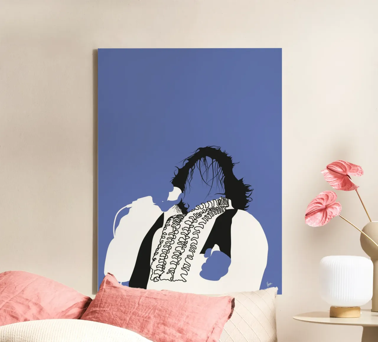No078 MEAT LOAF canvas met Baklijst van Iconic Rockstars