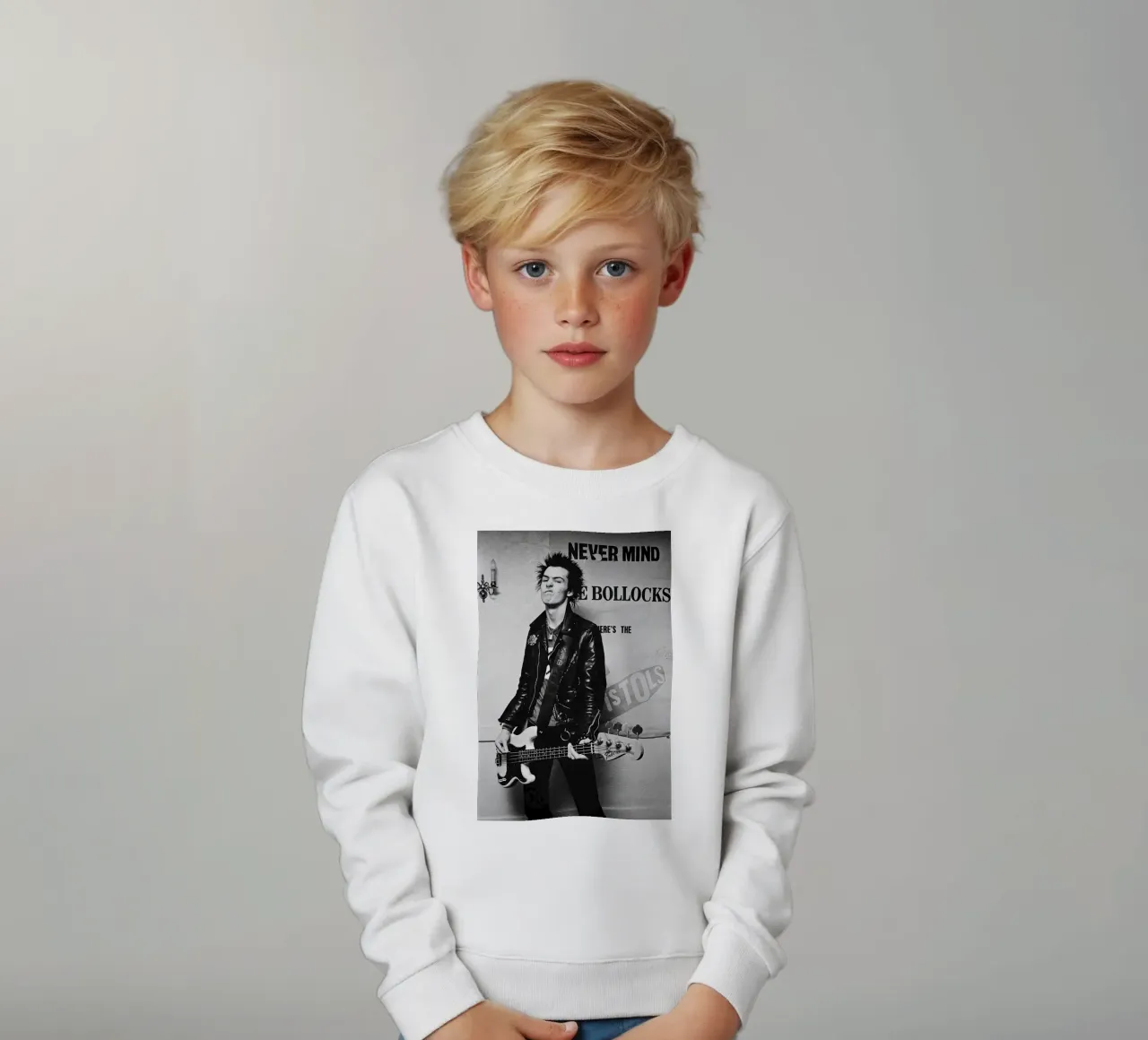 punkrock guitarist 80s kids sweatshirt by Alex happy shop