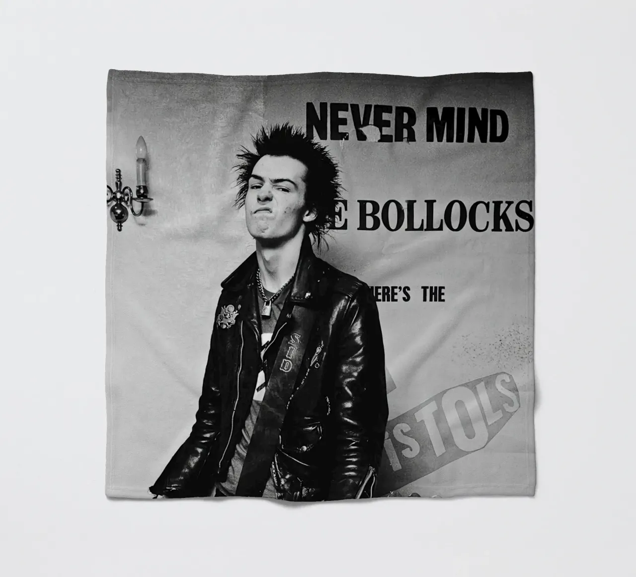 punkrock guitarist 80s fleece blanket by Alex happy shop