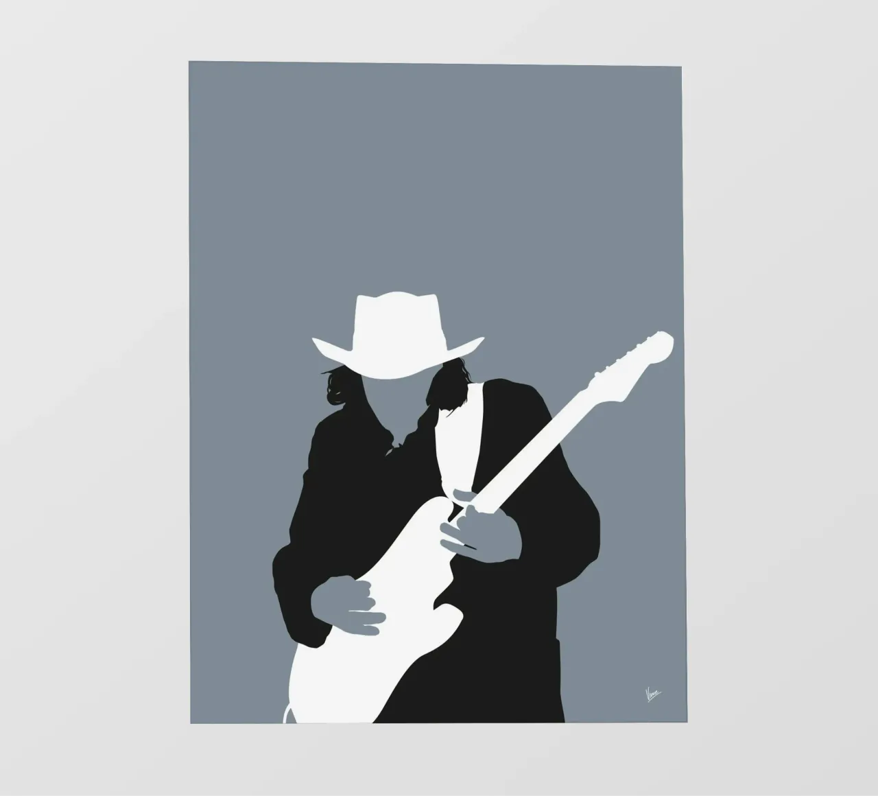 No087 Stevie Ray Vaughan pellicola backlit da Iconic Rockstars
