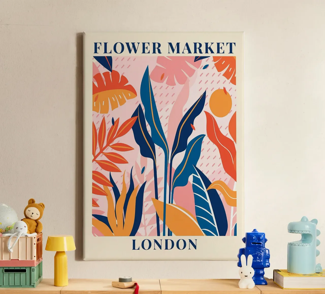 Mercato dei fiori di Londra tela con Cornice a cassetta da diedrich