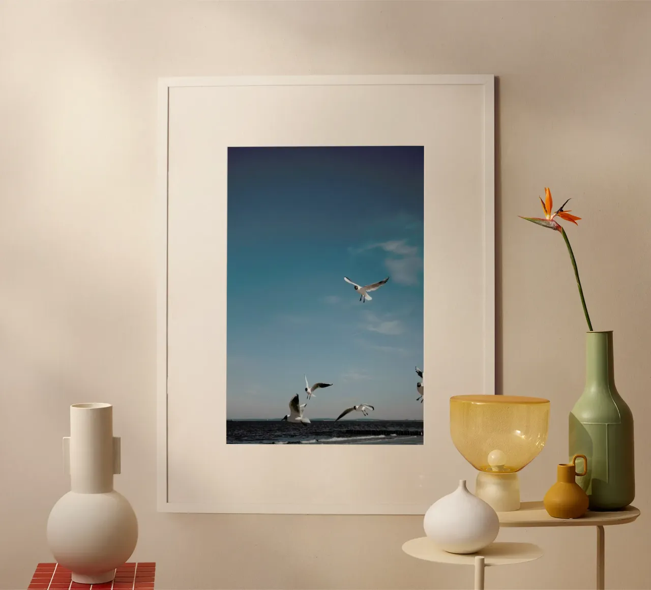 Seagulls IV carta hahnemühle da Sebastian Hilgetag