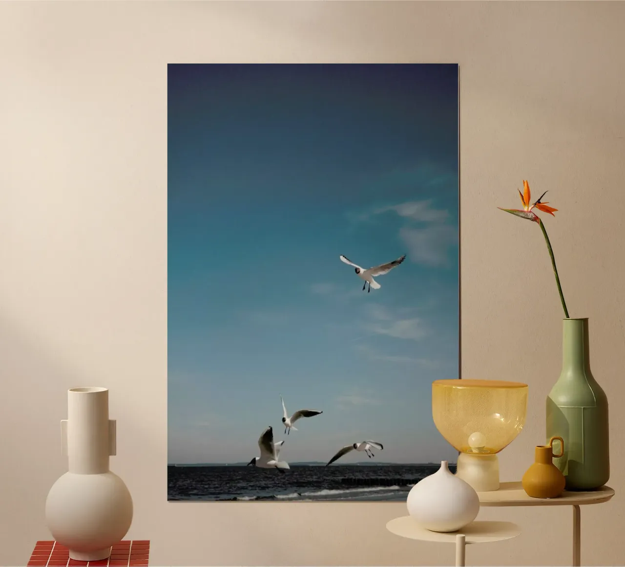 Seagulls IV carta hahnemühle da Sebastian Hilgetag