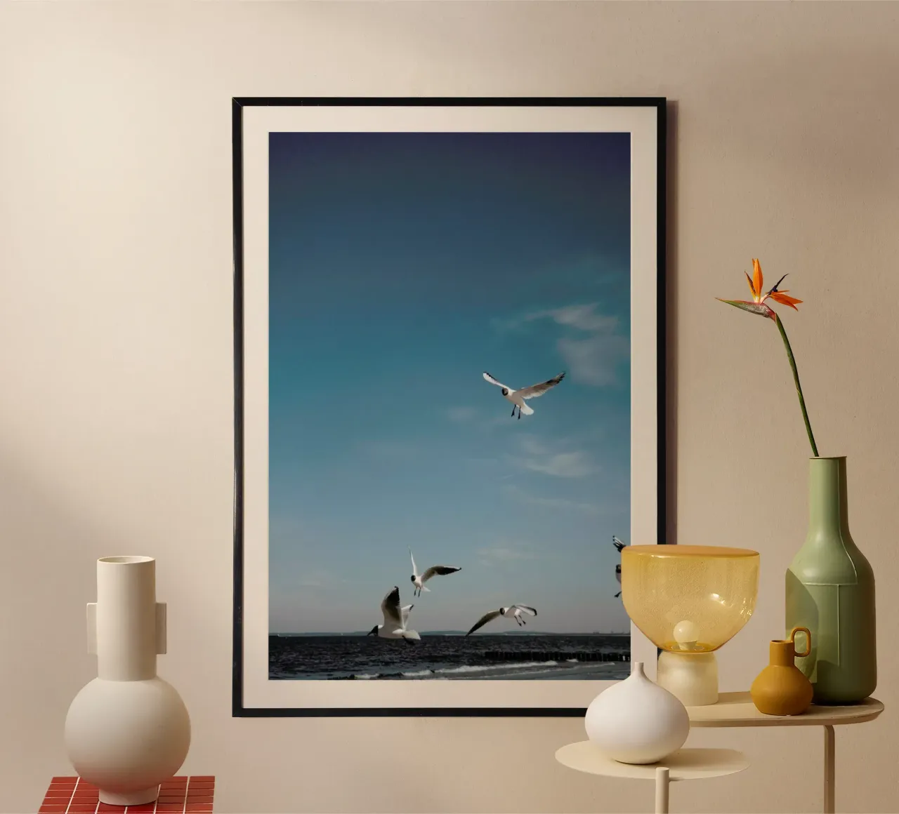 Seagulls IV carta hahnemühle da Sebastian Hilgetag