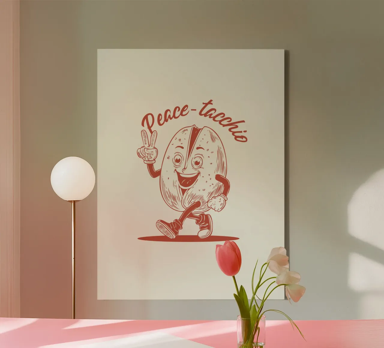 Peace-tacchio canvas met Baklijst van Studio OMGD