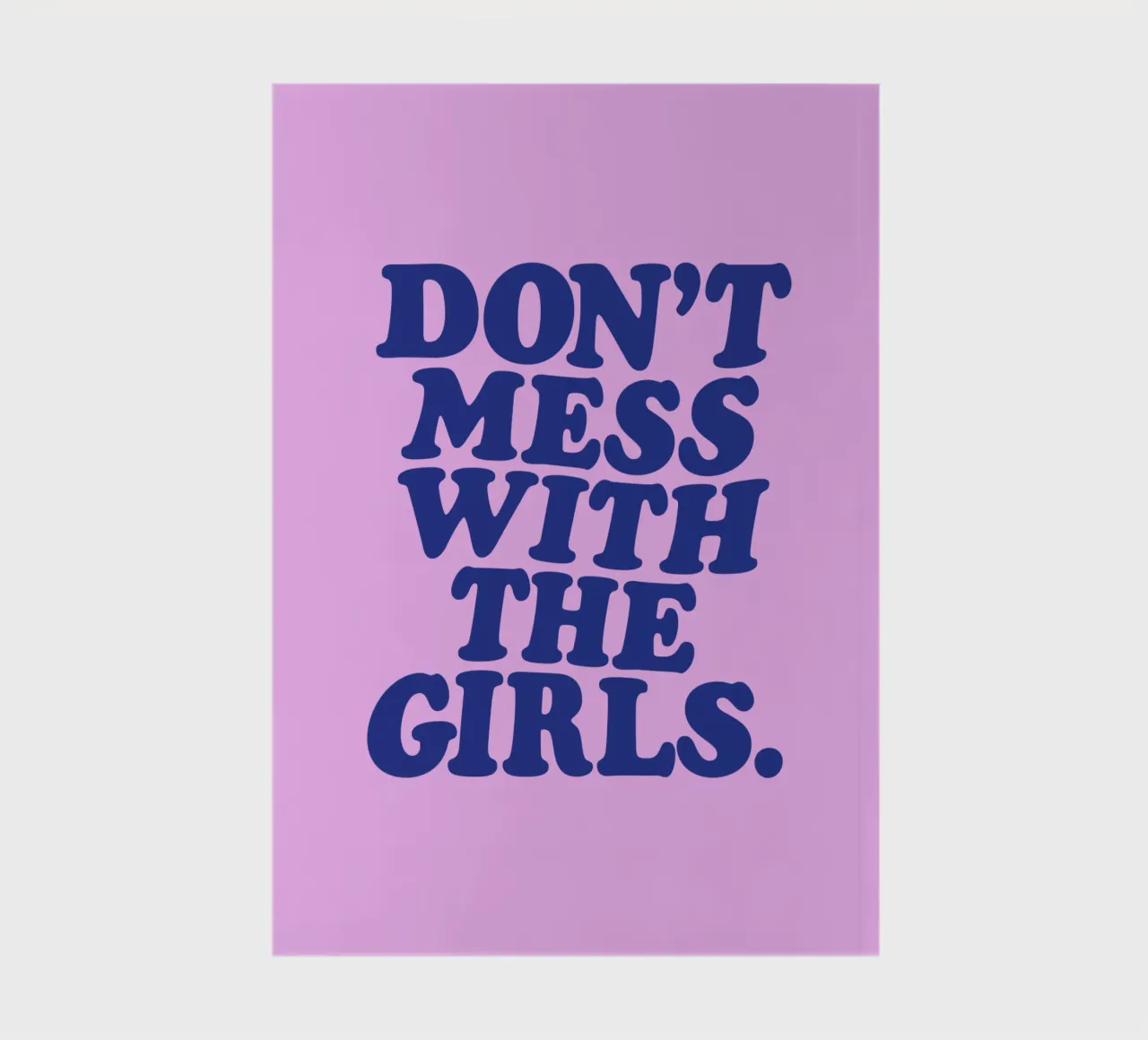 Don't Mess With the Girls Empowering Retro Feminist Design notebook by THE MOTIVATED TYPE