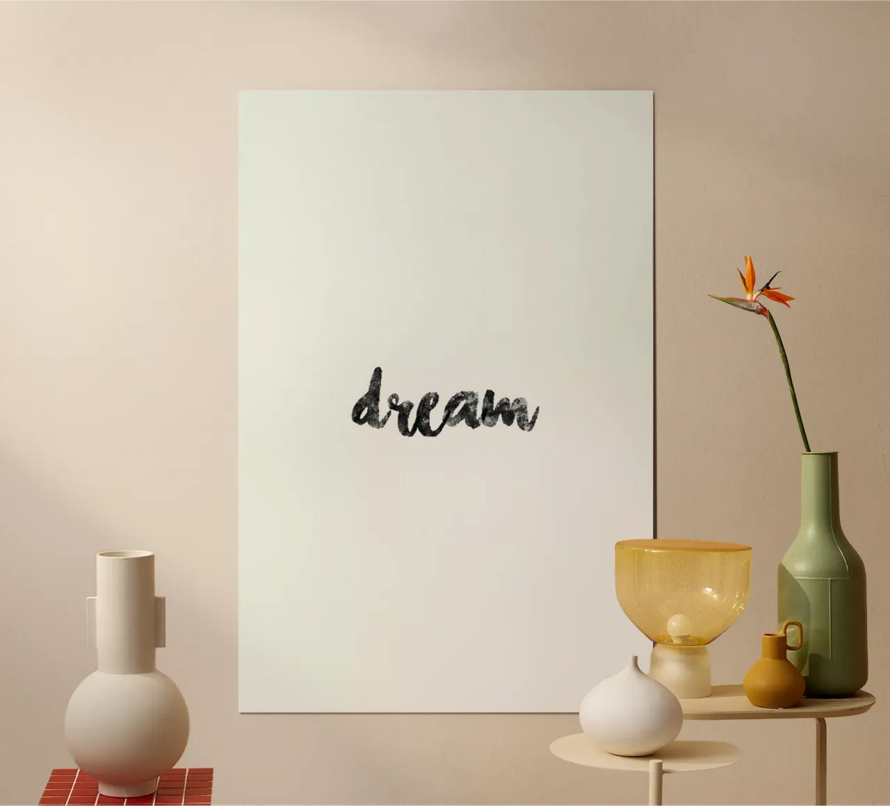 Dream poster con telaio in plastica da typed
