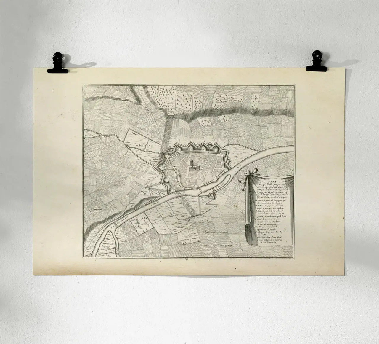 Ulm, Germany, 1704 poster con telaio in alluminio da Artokoloro Quint Lox Ltd
