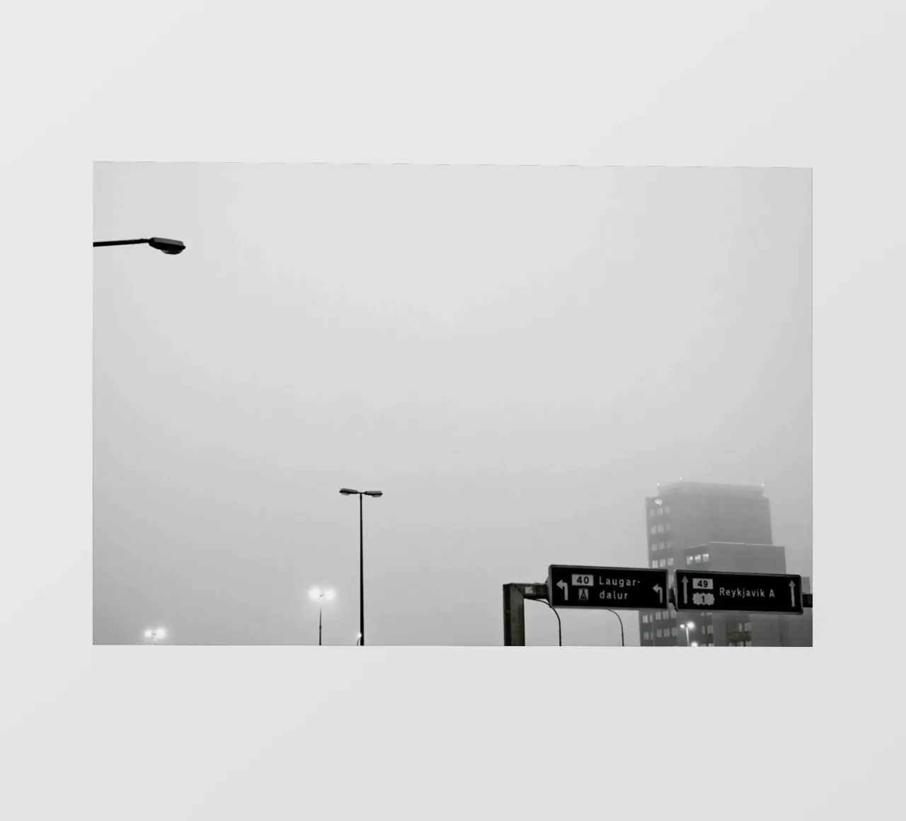Reykjavík in the mist telo in pvc da Nur Mut
