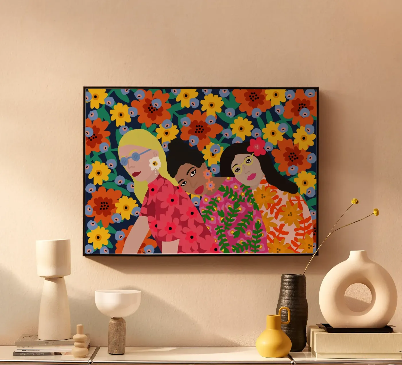 Trois amis plexiglas de Rafaela Mascaro