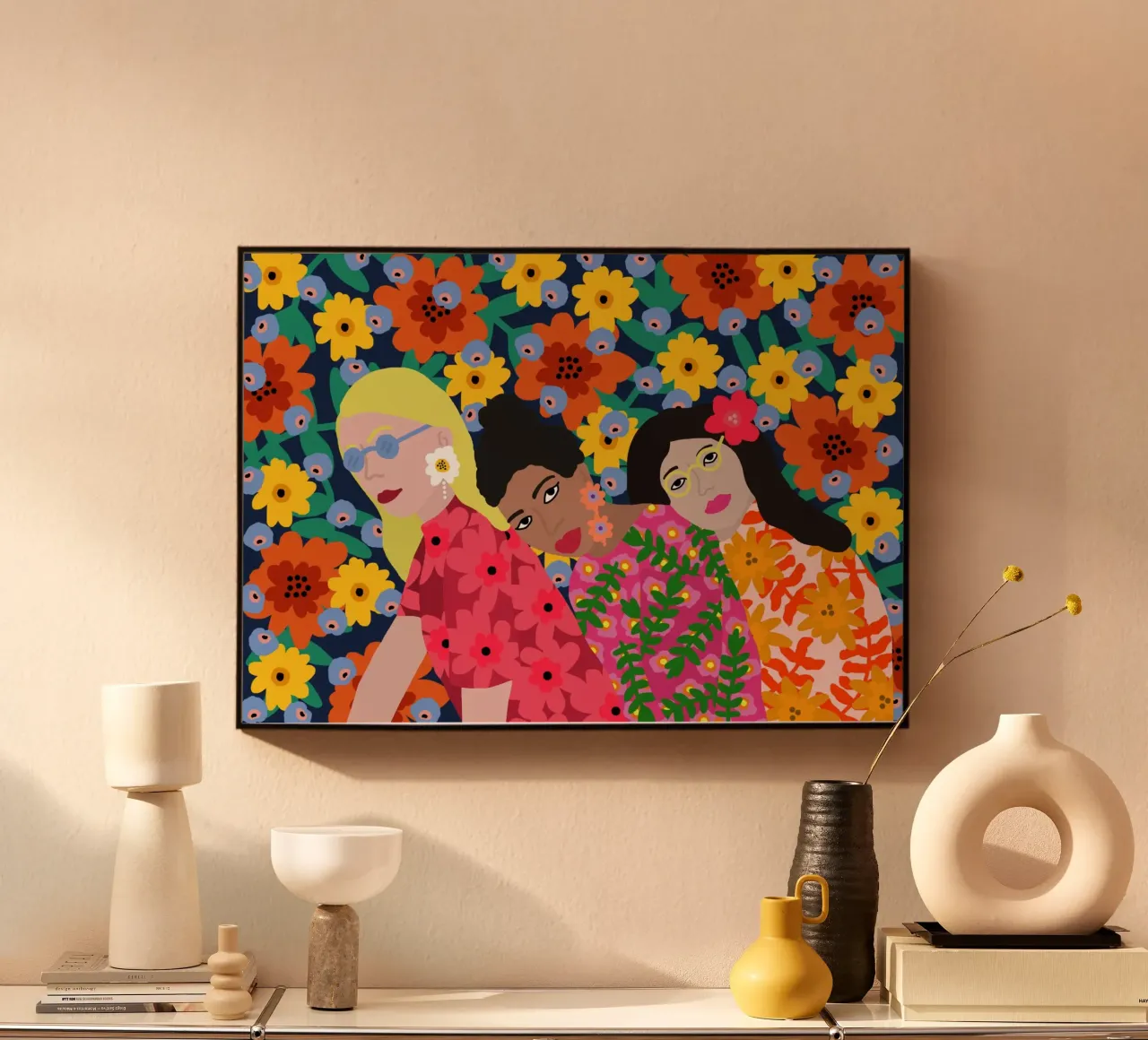 Trois amis plexiglas de Rafaela Mascaro