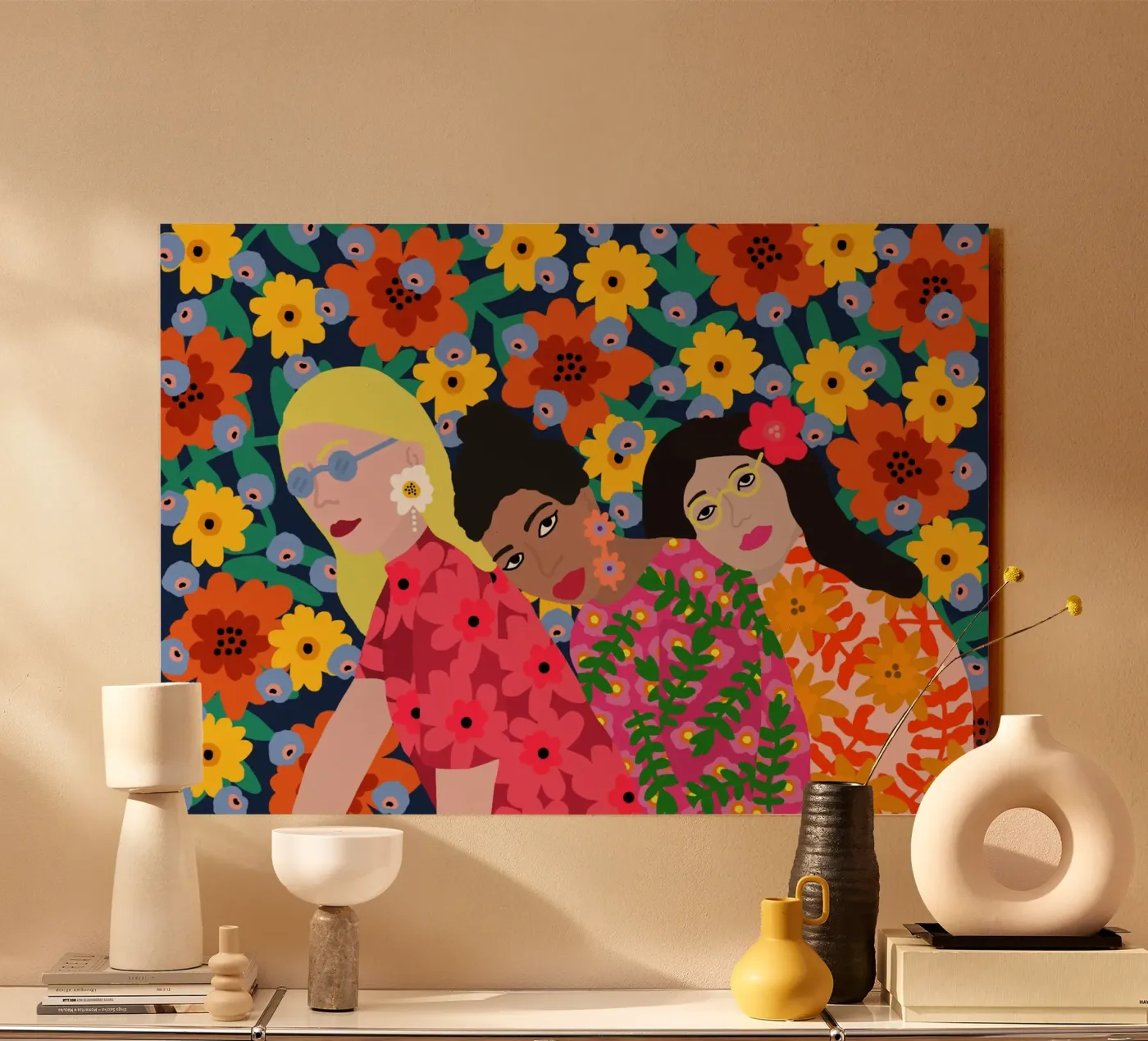 Trois amis plexiglas de Rafaela Mascaro