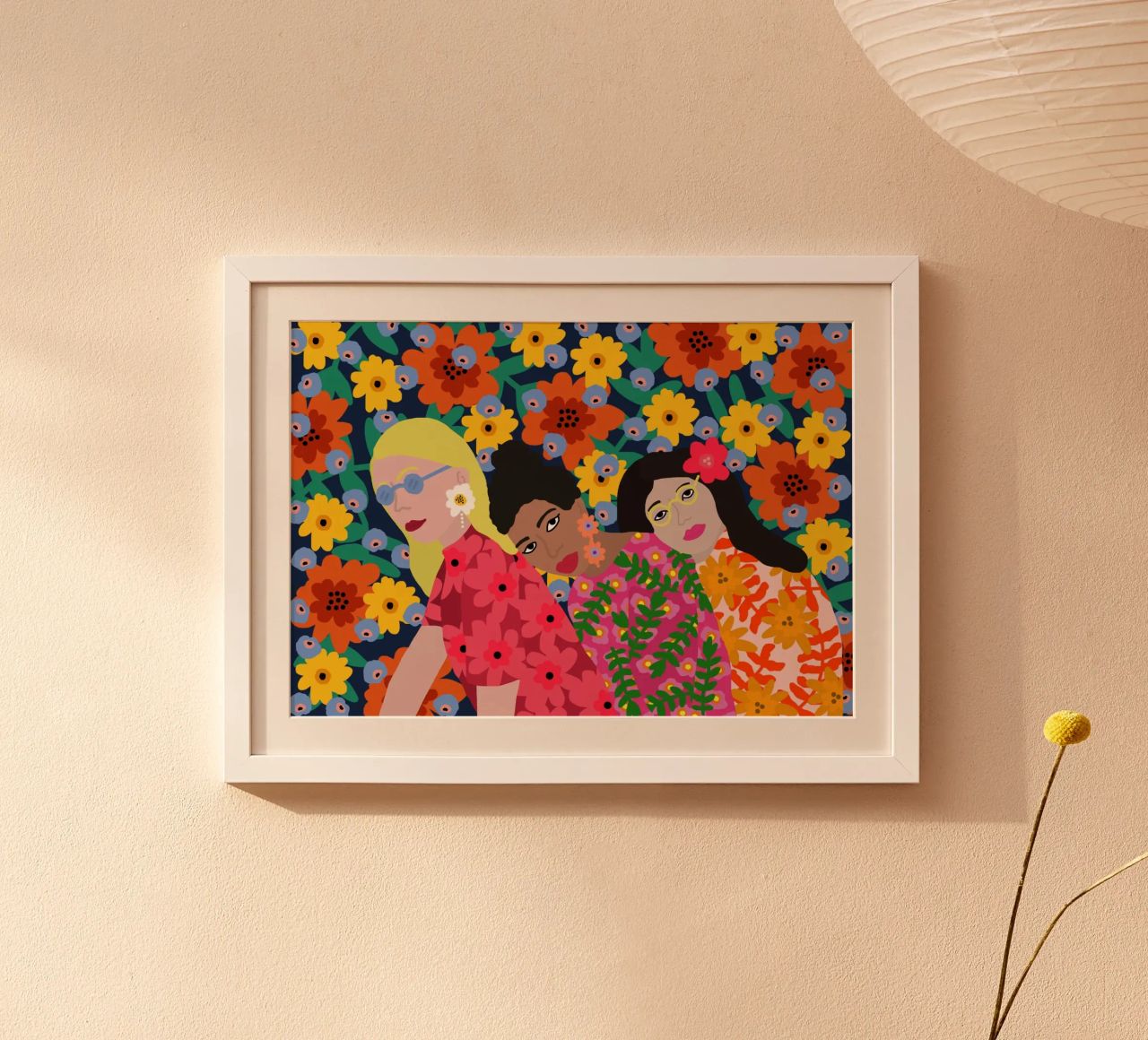 Tre amici poster da Rafaela Mascaro