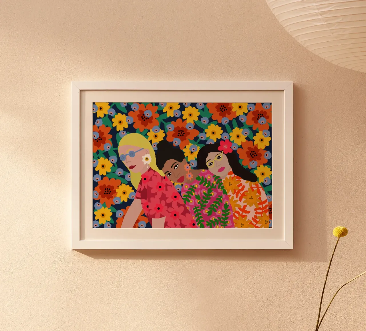 Tre amici poster da Rafaela Mascaro