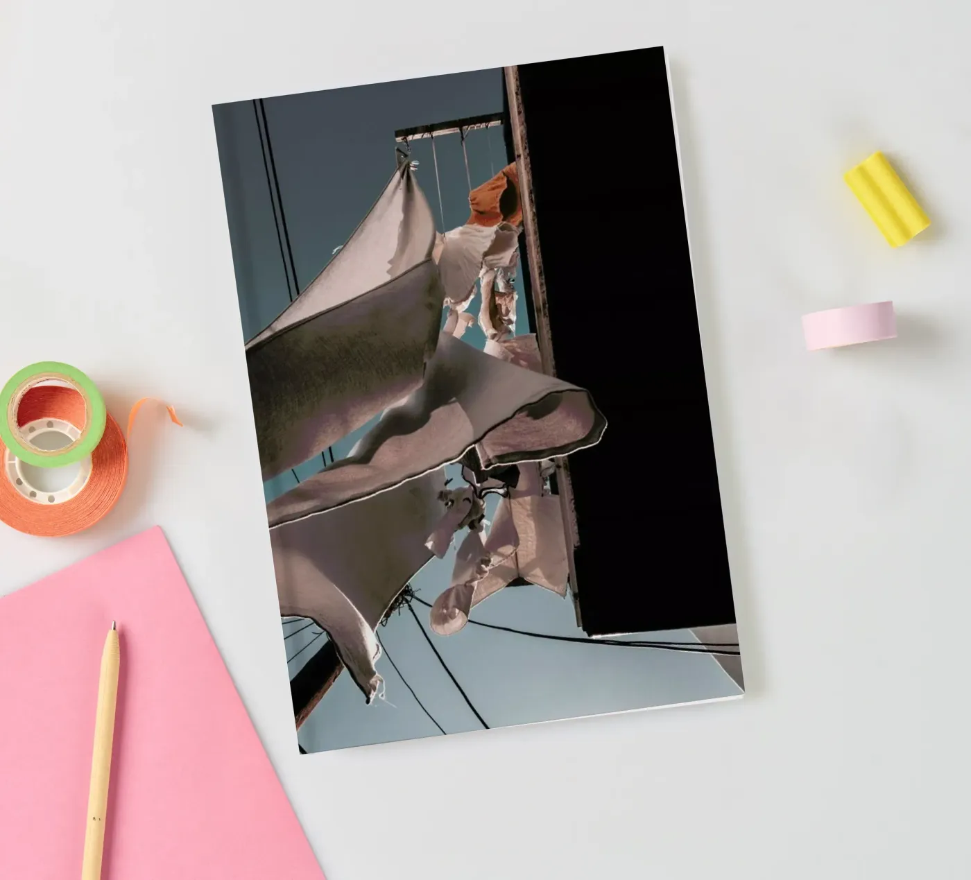 Drying Clothes notebook by Sebastian Hilgetag