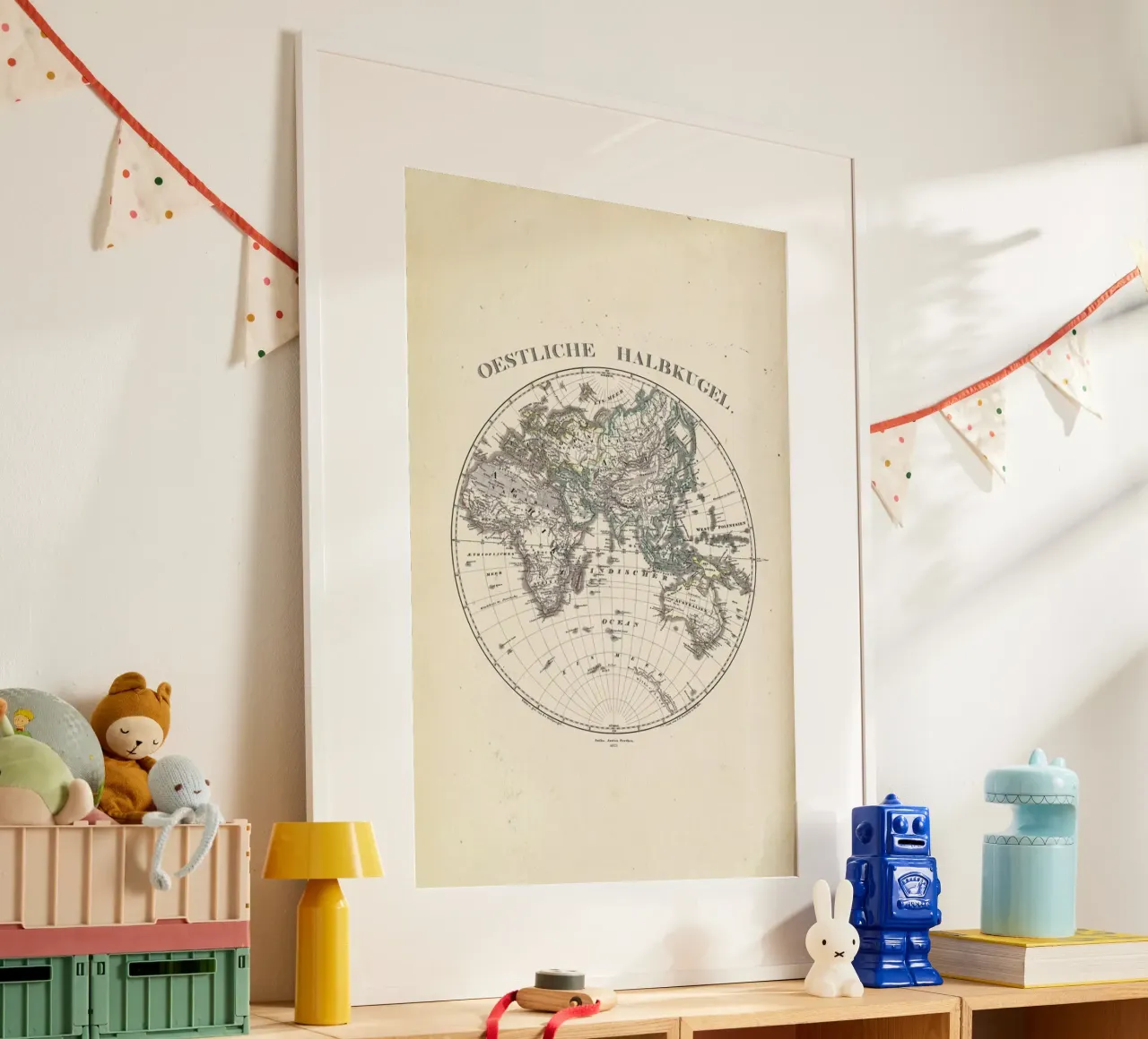 Stieler Map Of The Eastern Hemisphere carta hahnemühle da Artokoloro Quint Lox Ltd