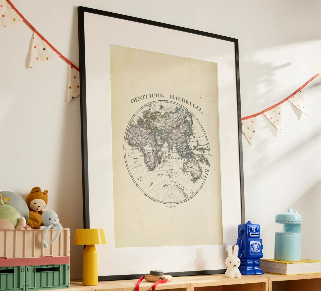 Stieler Map Of The Eastern Hemisphere carta hahnemühle da Artokoloro Quint Lox Ltd