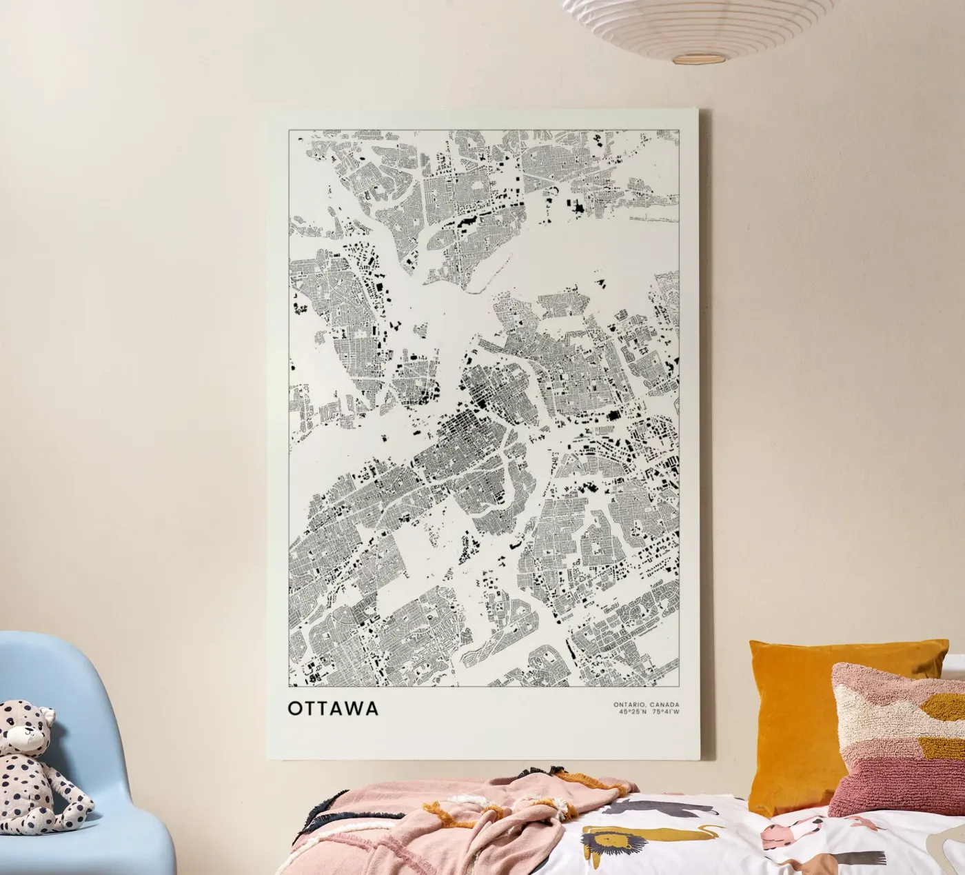 Ottawa canvas by The Cartography Collection