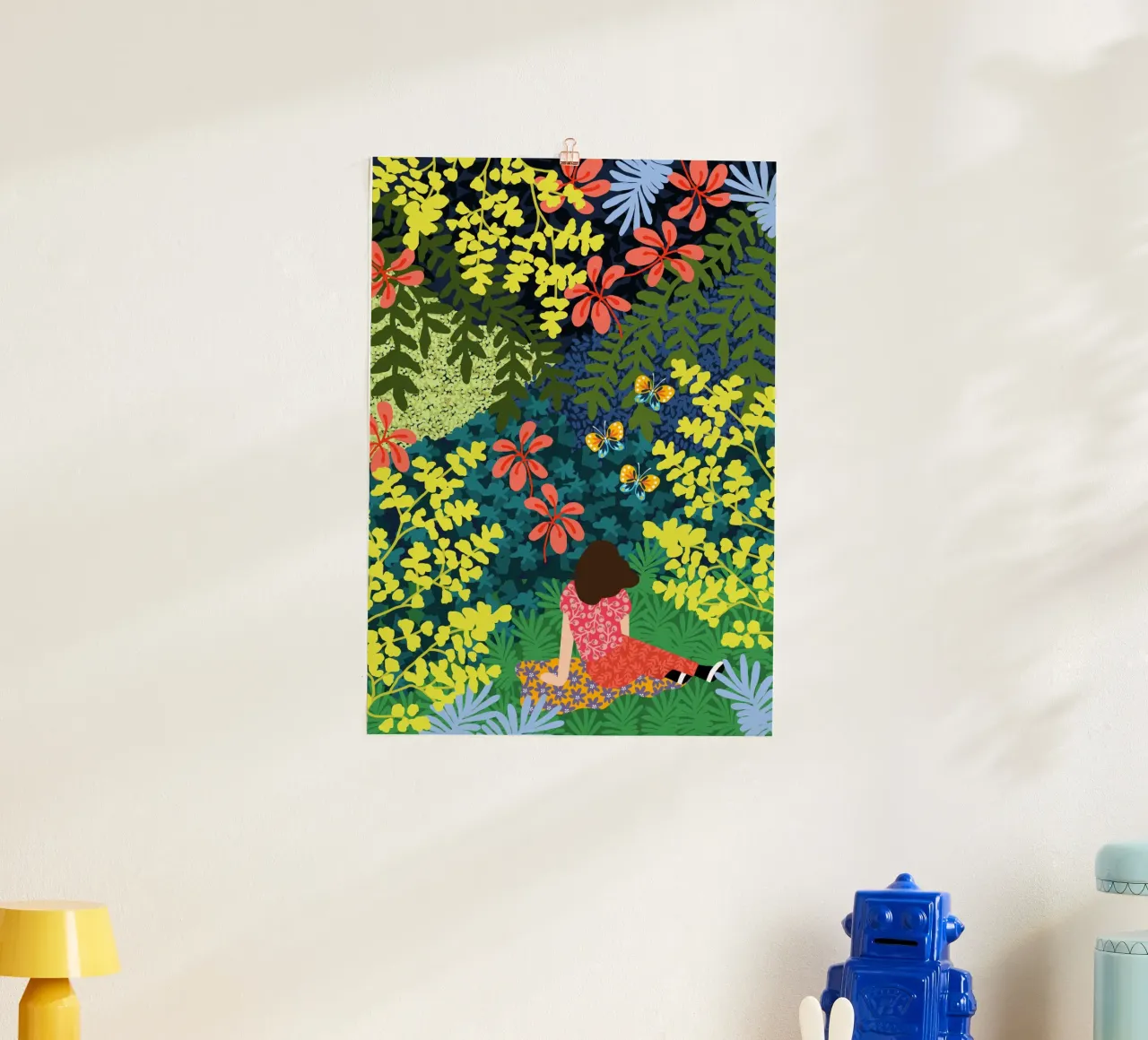 Picknick im Wald Poster von Rafaela Mascaro