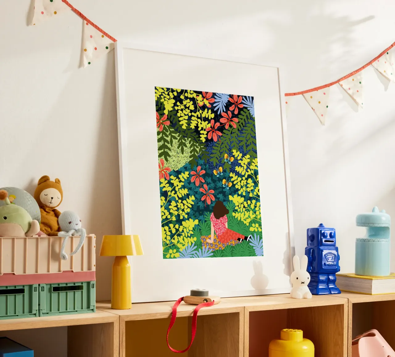 Picknick im Wald Poster von Rafaela Mascaro