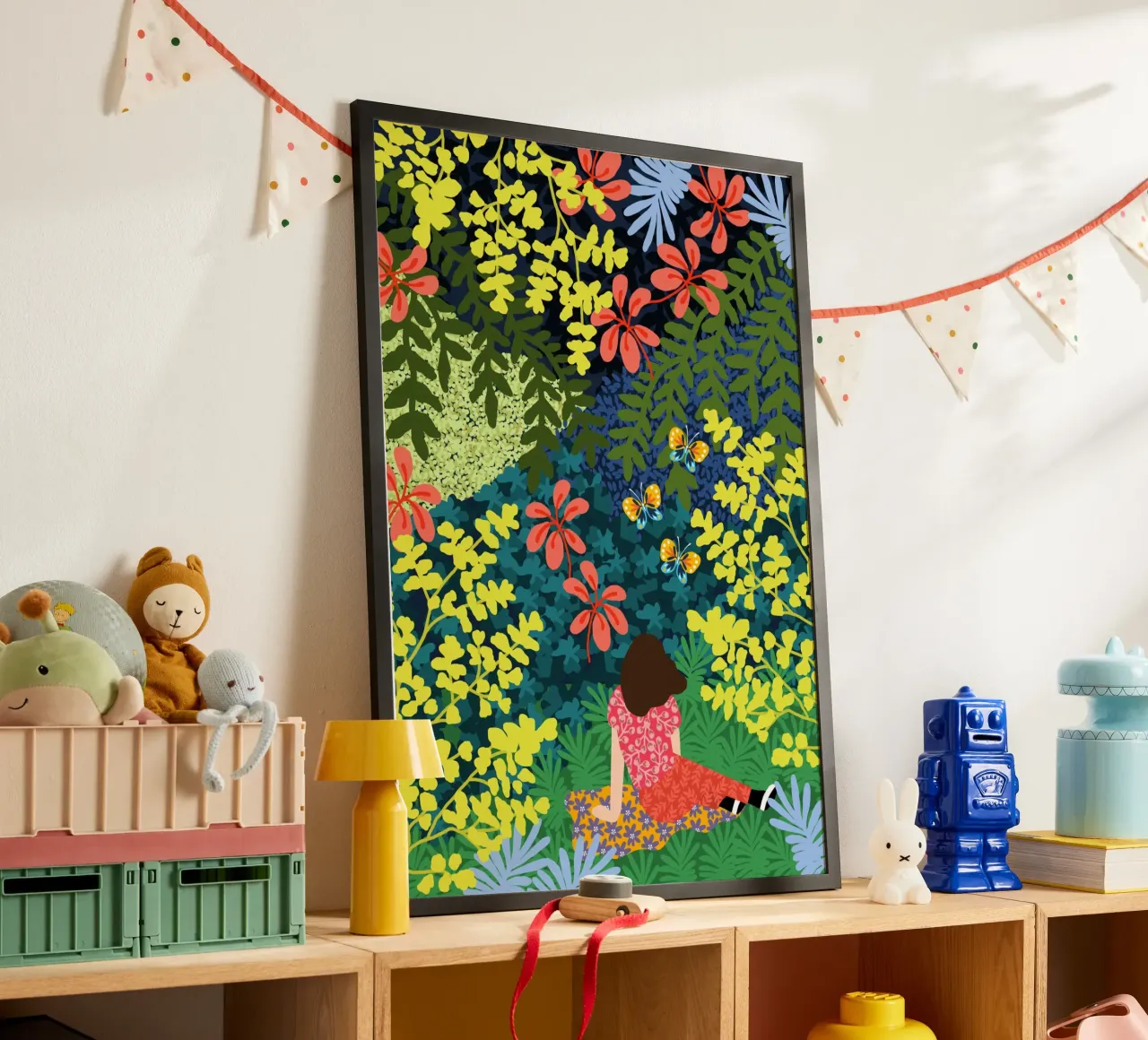 Picknick im Wald Poster von Rafaela Mascaro