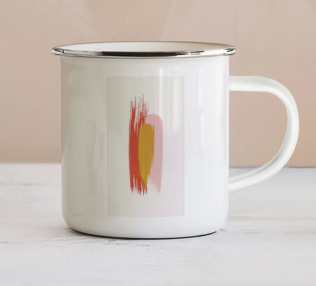 Brushstrokes IV tazza in smalto da Pure