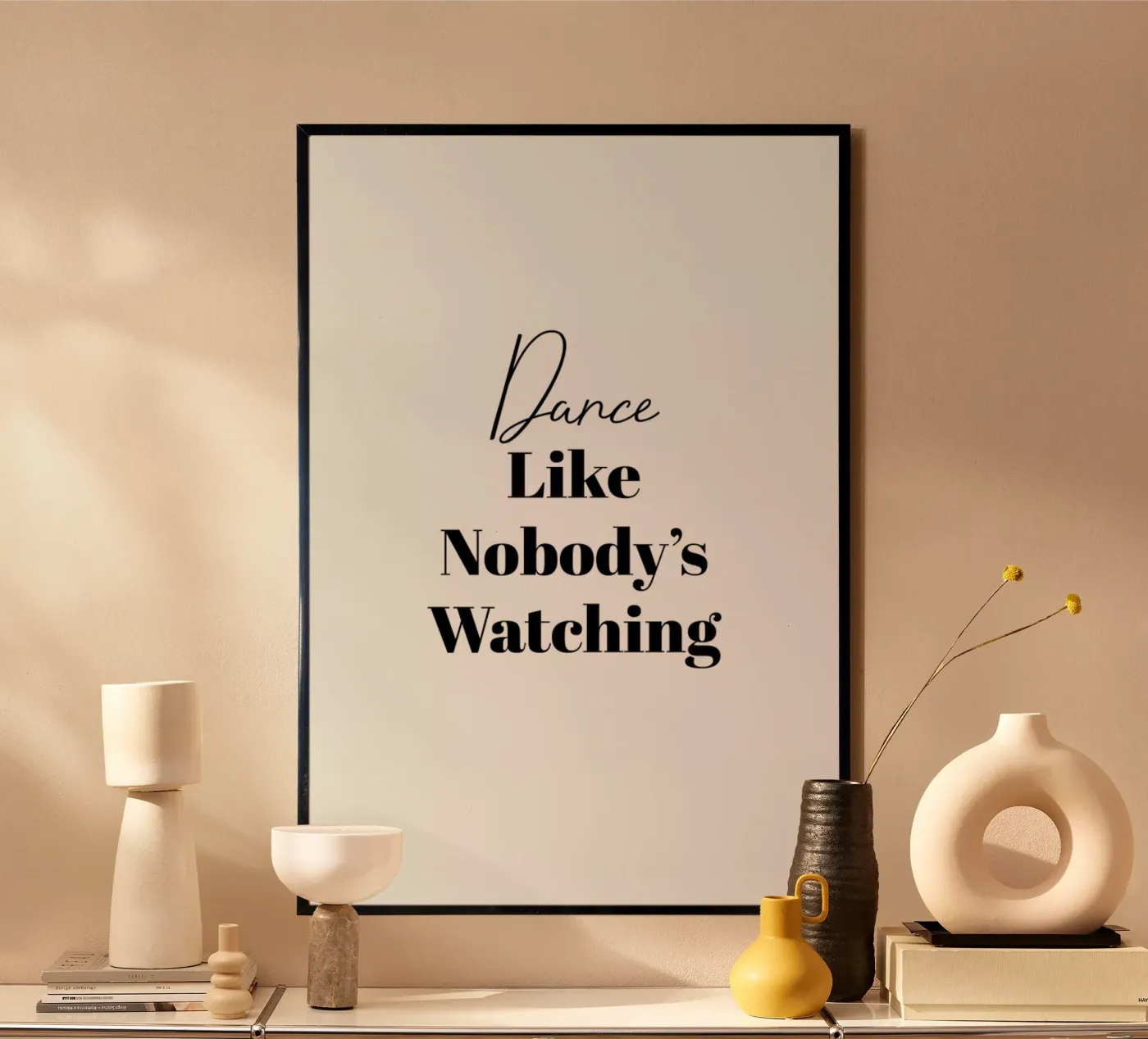 Dance poster by typed