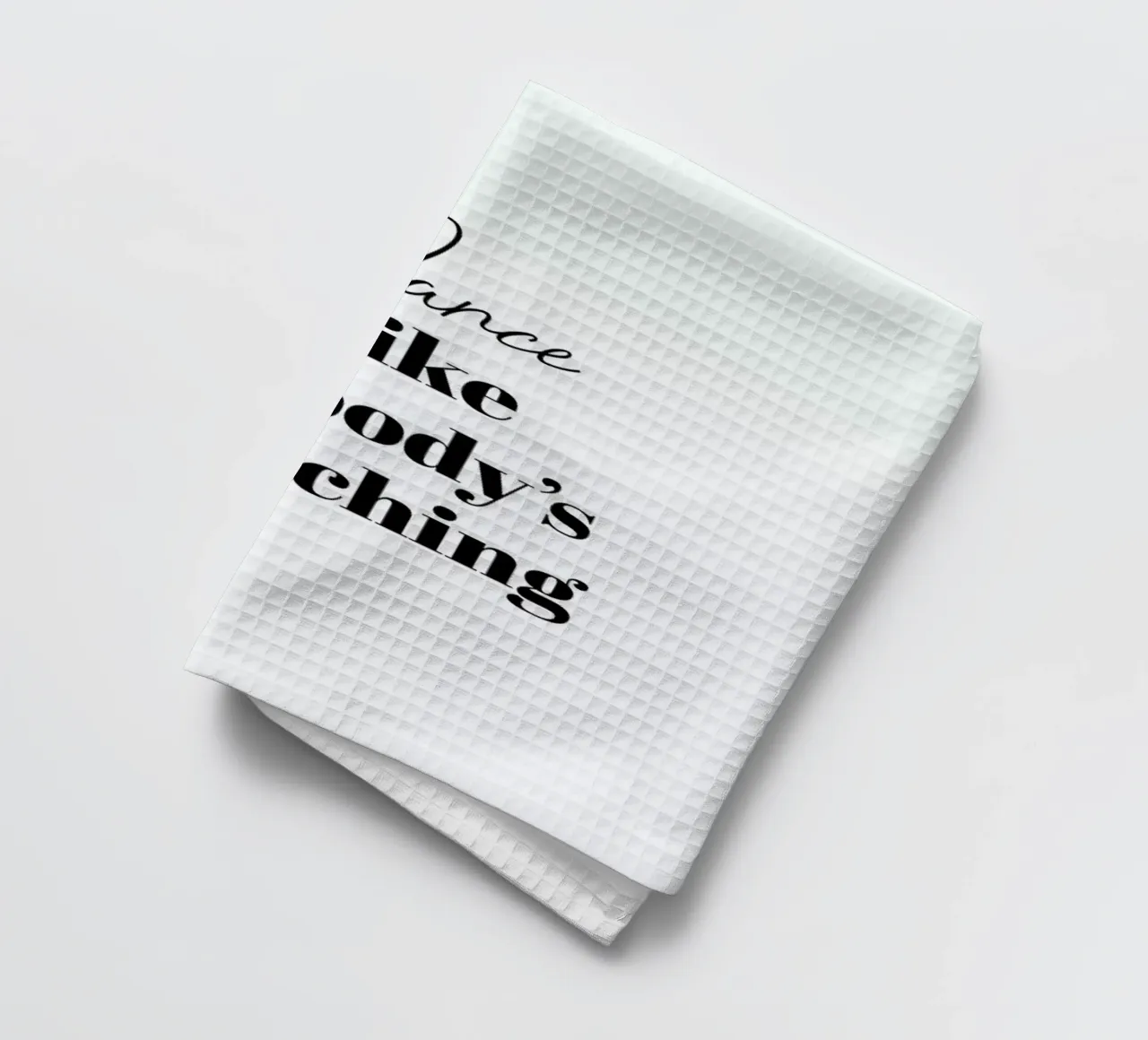 Dance theedoek van typed