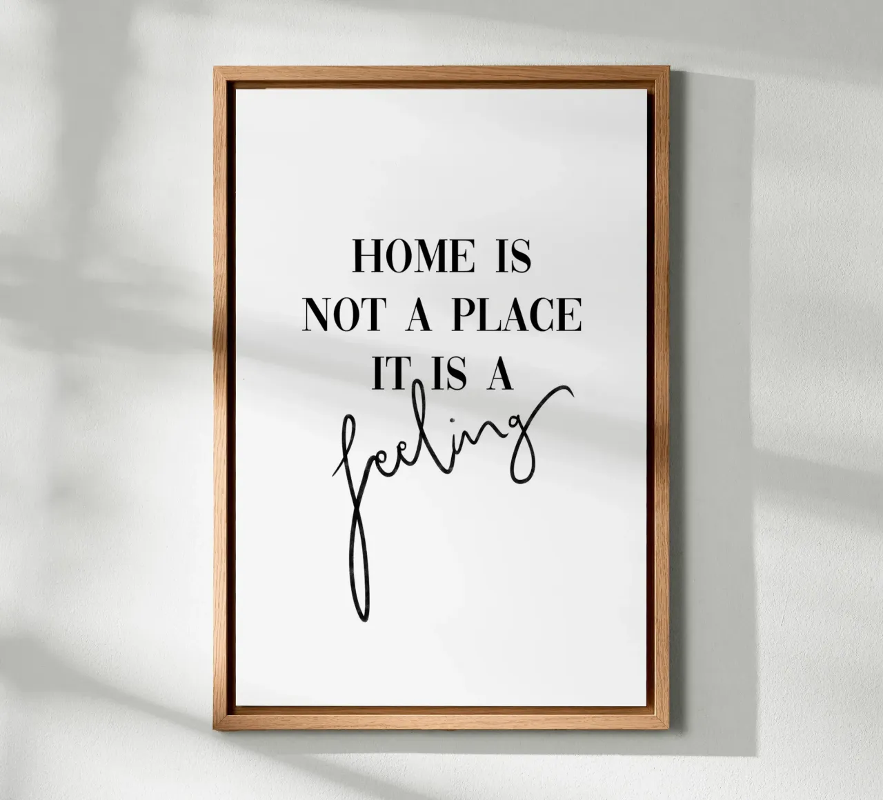 Home Is a Feeling tela con Cornice a cassetta da KRUTH DESIGN