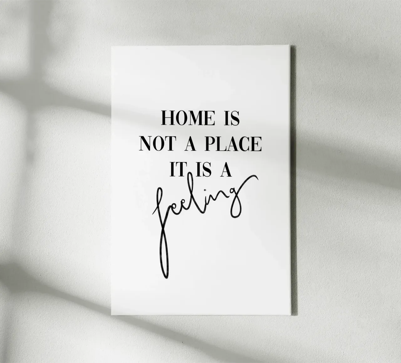Home Is a Feeling canvas by KRUTH DESIGN