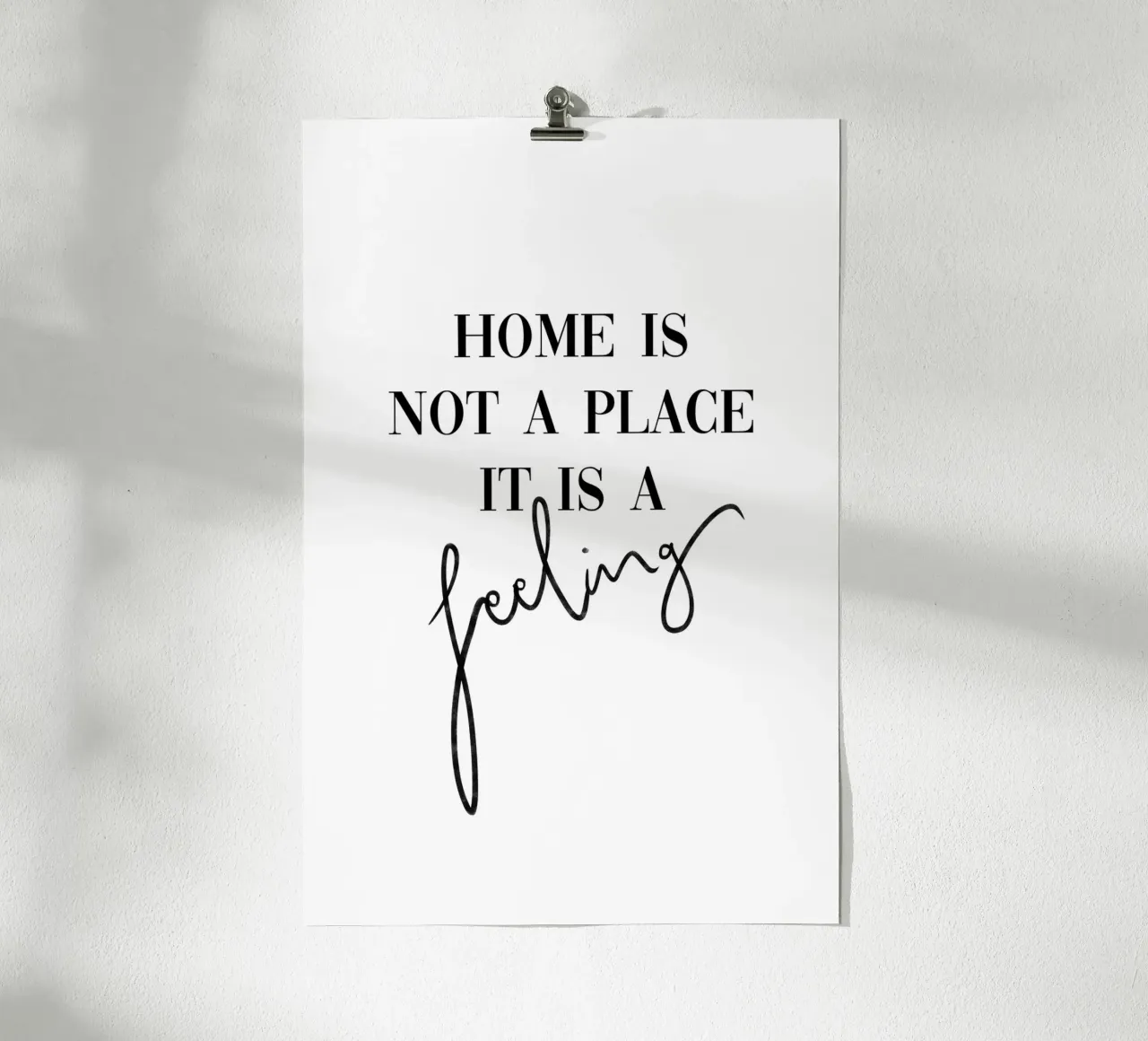 Home Is a Feeling poster met aluminium frame van KRUTH DESIGN