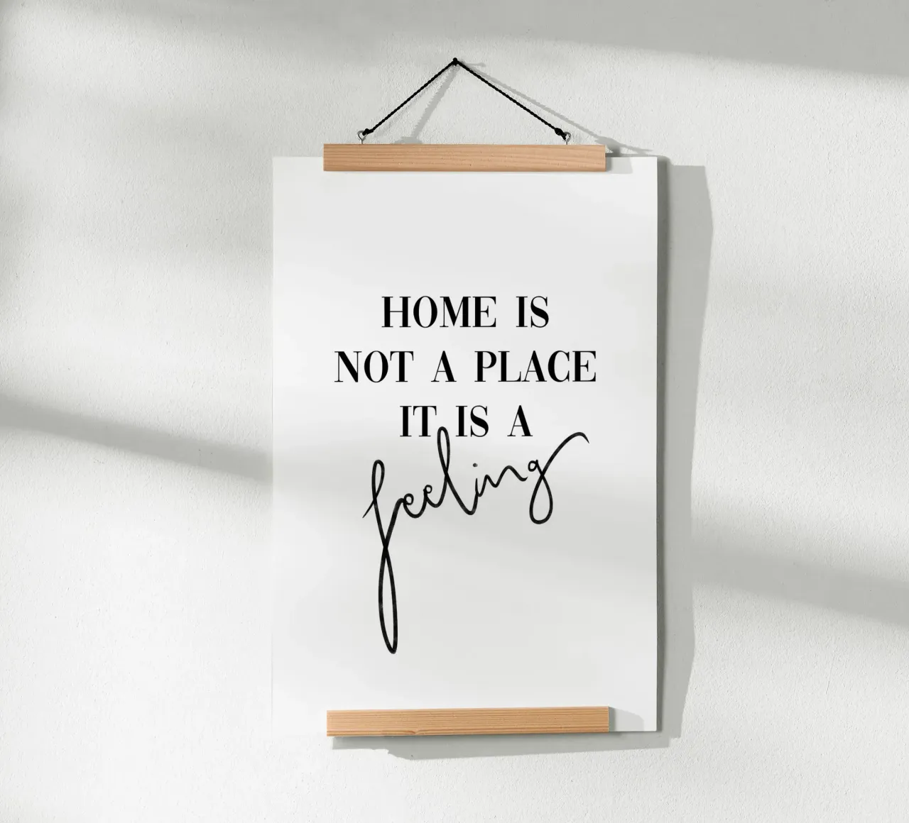 Home Is a Feeling poster met aluminium frame van KRUTH DESIGN