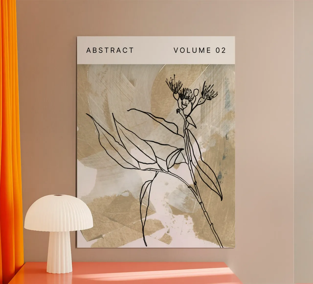Fiore Natura astratta poster con telaio in legno da Studio Remiér