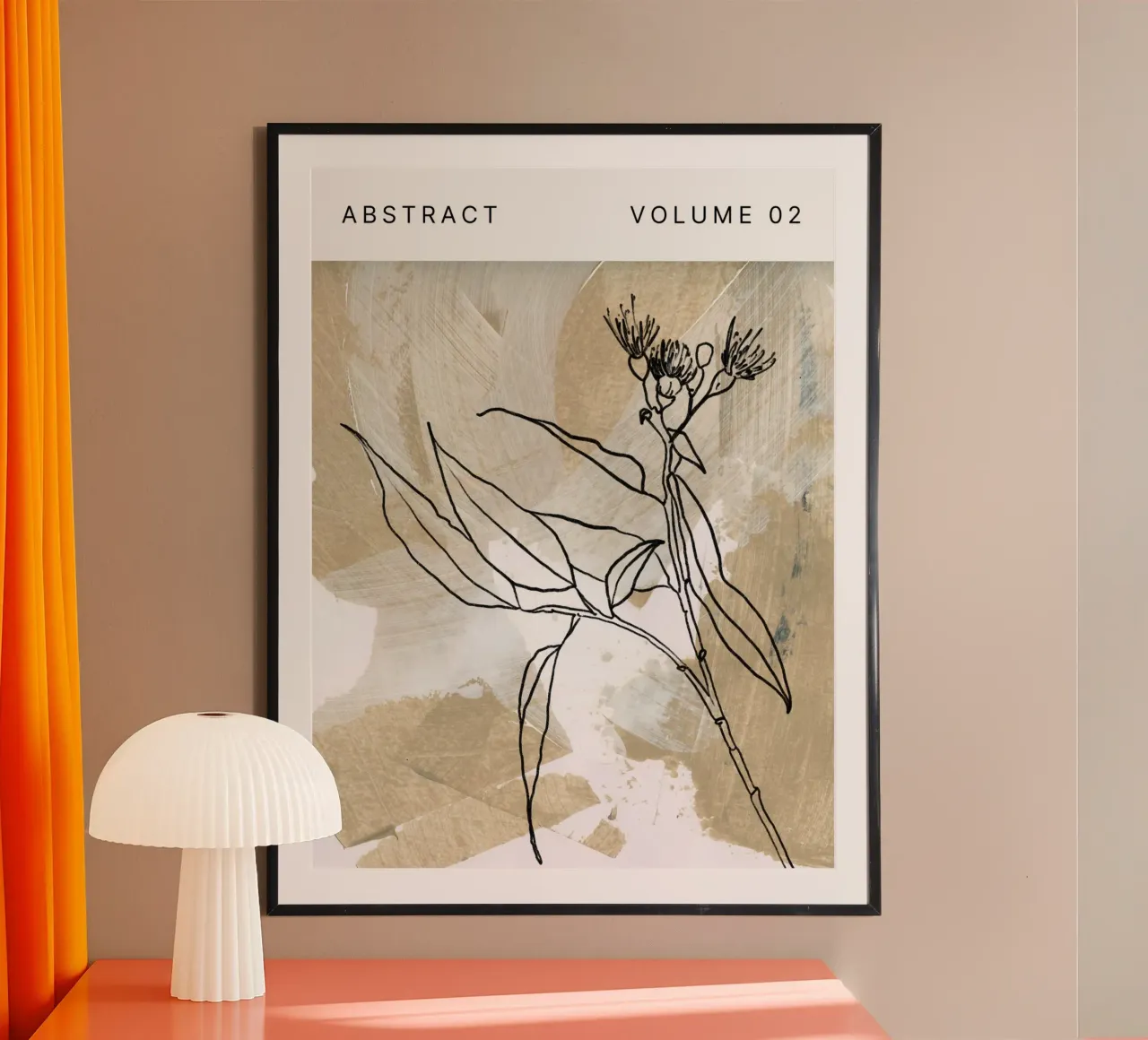 Fiore Natura astratta poster con telaio in legno da Studio Remiér