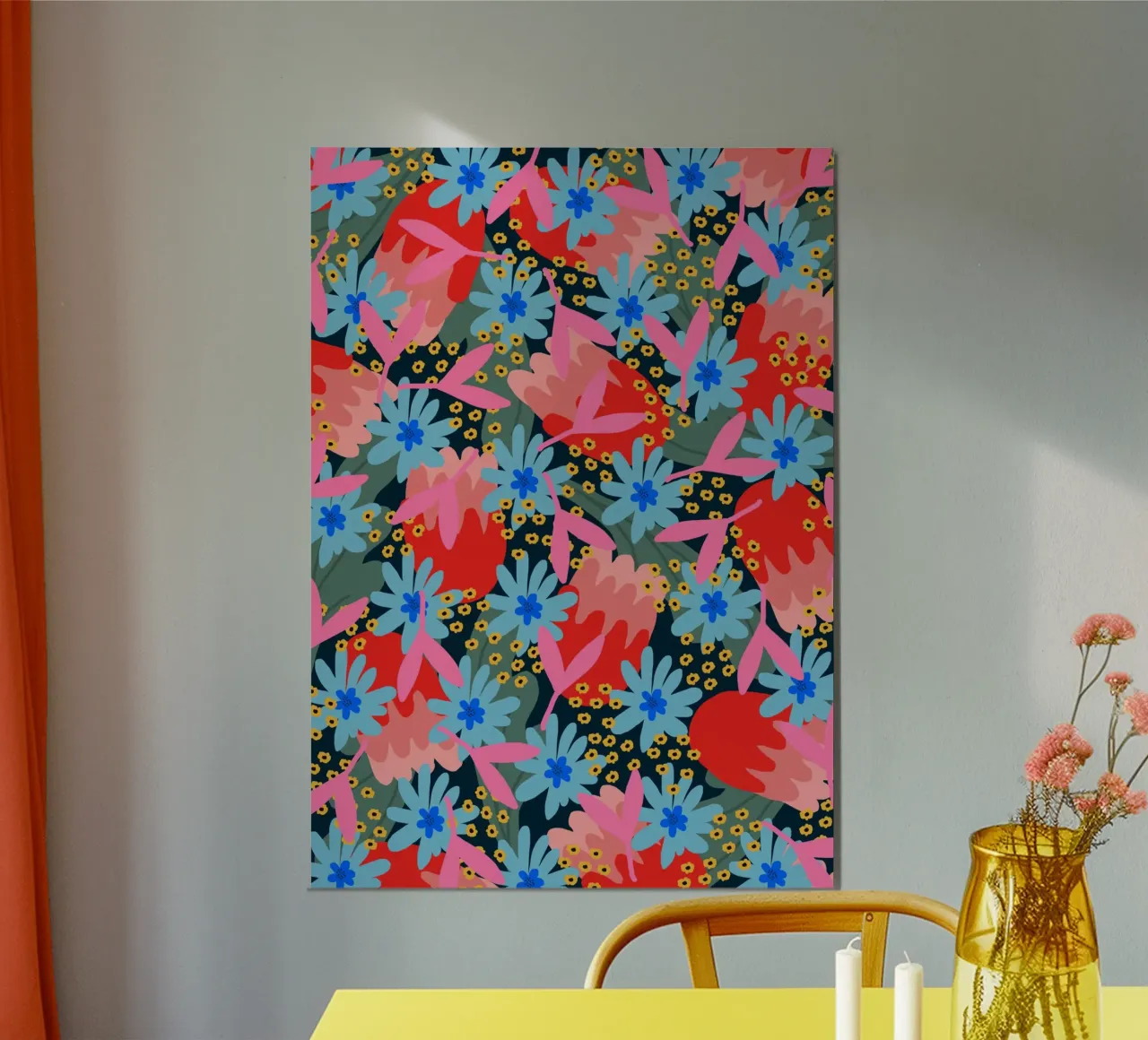 Bouquet di fiori alluminio dibond da Rafaela Mascaro