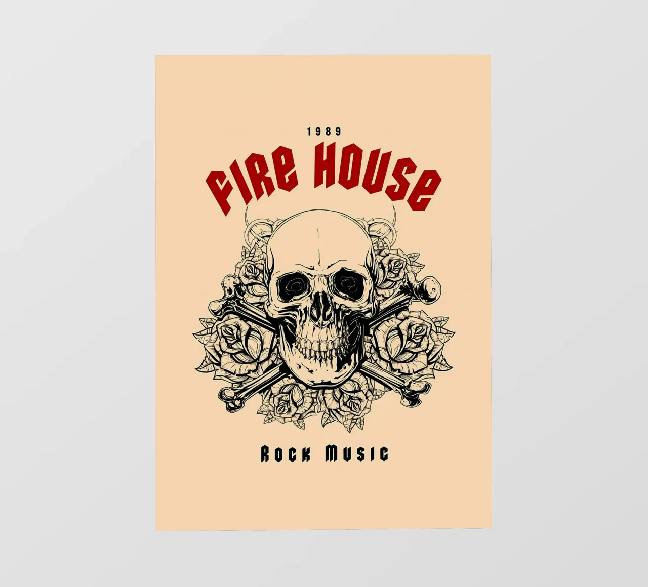 Cranio musicale Firehouse Rock telo in pvc da diedrich