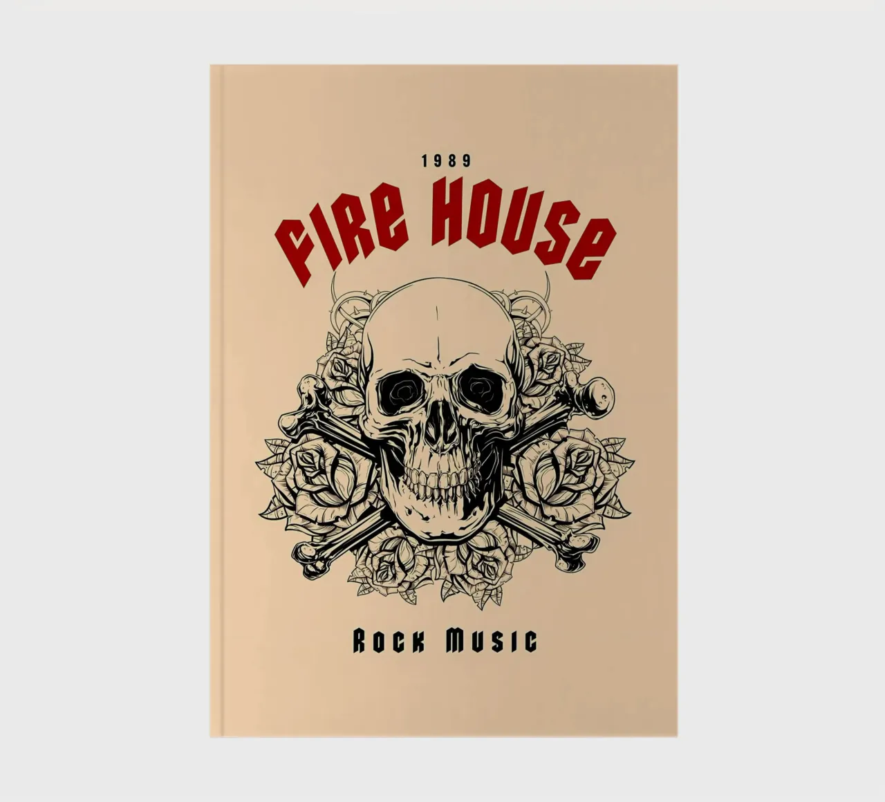 Firehouse Rock Muziek Schedel notitieboek van diedrich