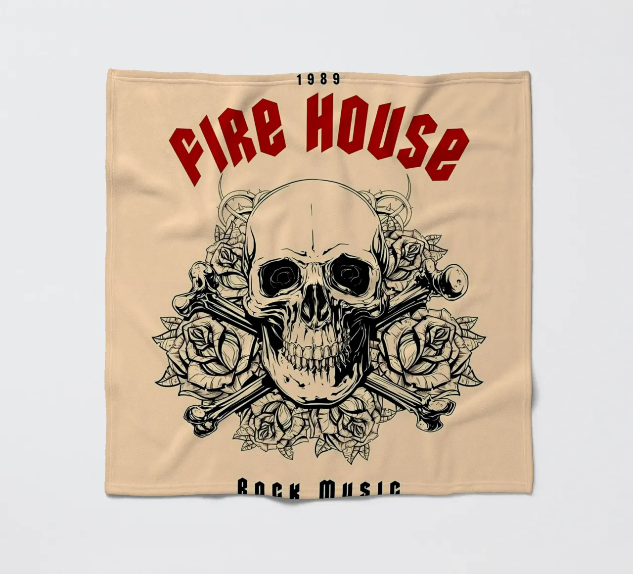 Cranio musicale Firehouse Rock coperta in pile da diedrich