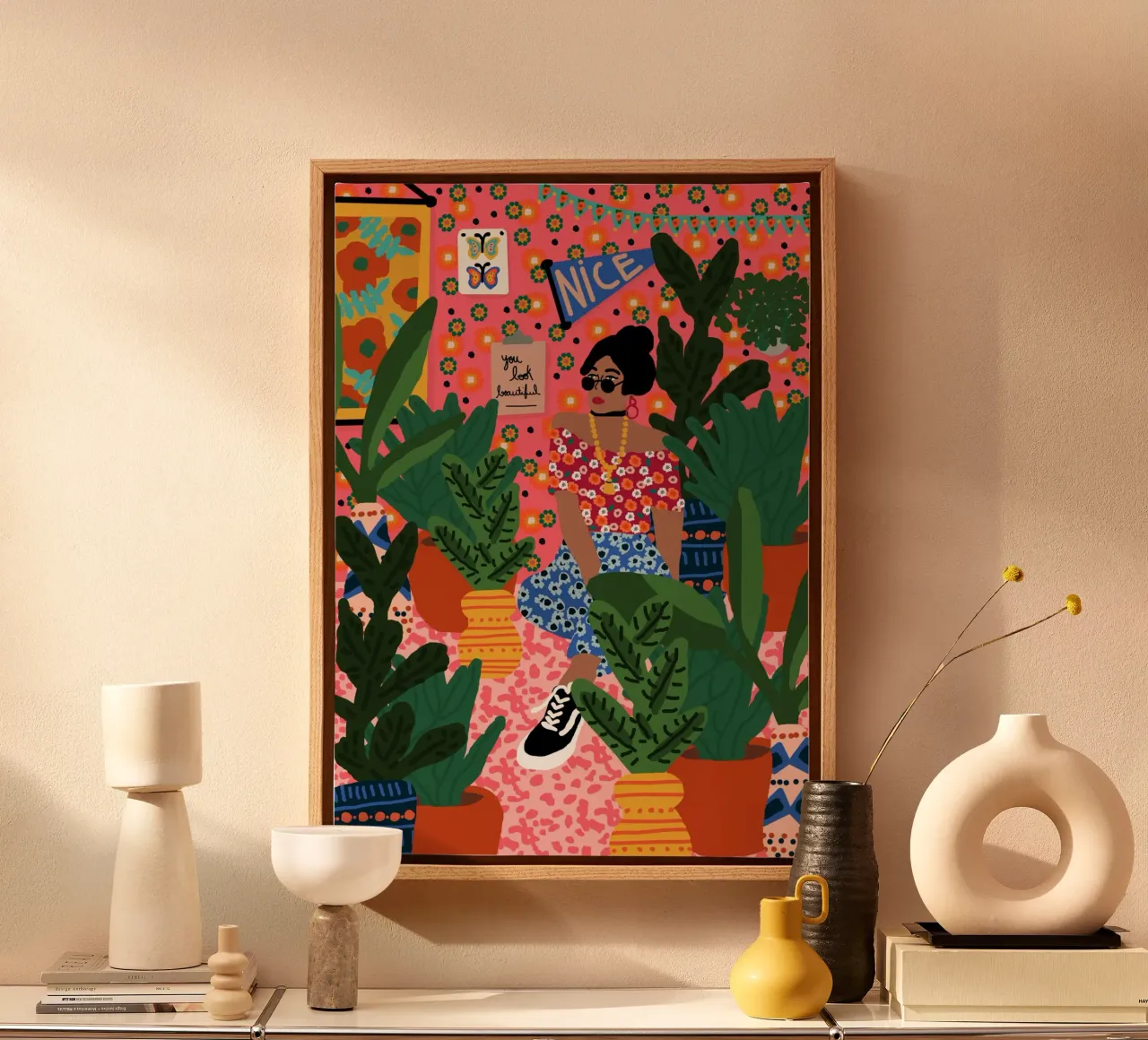 Florales Studentenzimmer Leinwand von Rafaela Mascaro