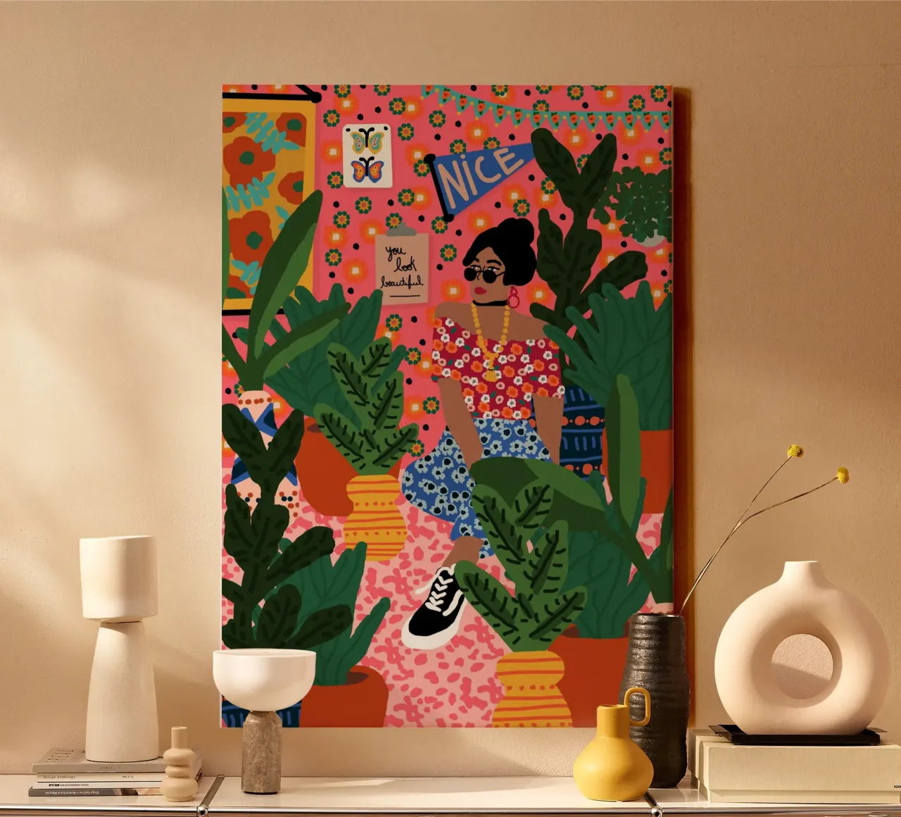 Florales Studentenzimmer Leinwand von Rafaela Mascaro