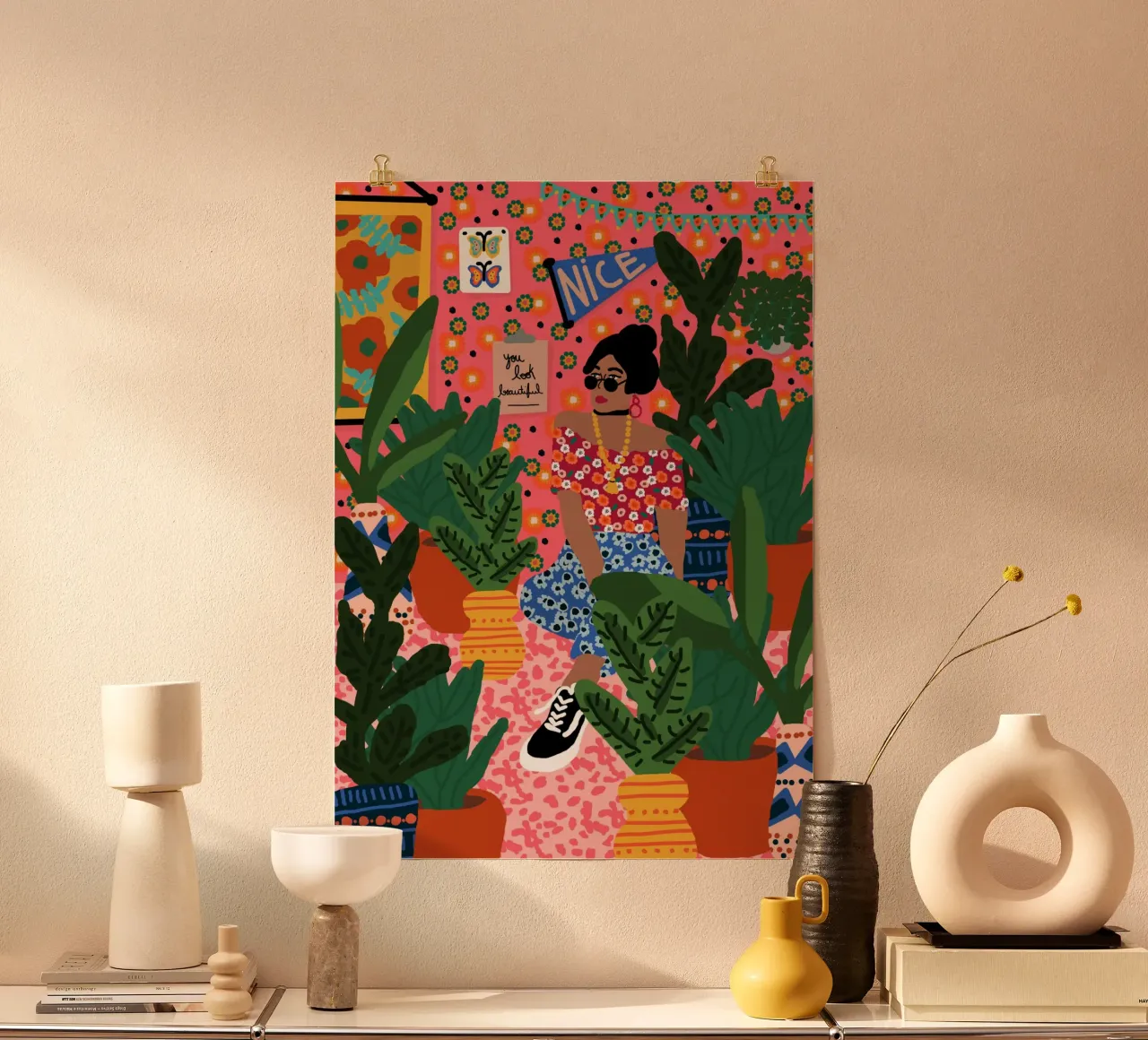 Florales Studentenzimmer Poster von Rafaela Mascaro