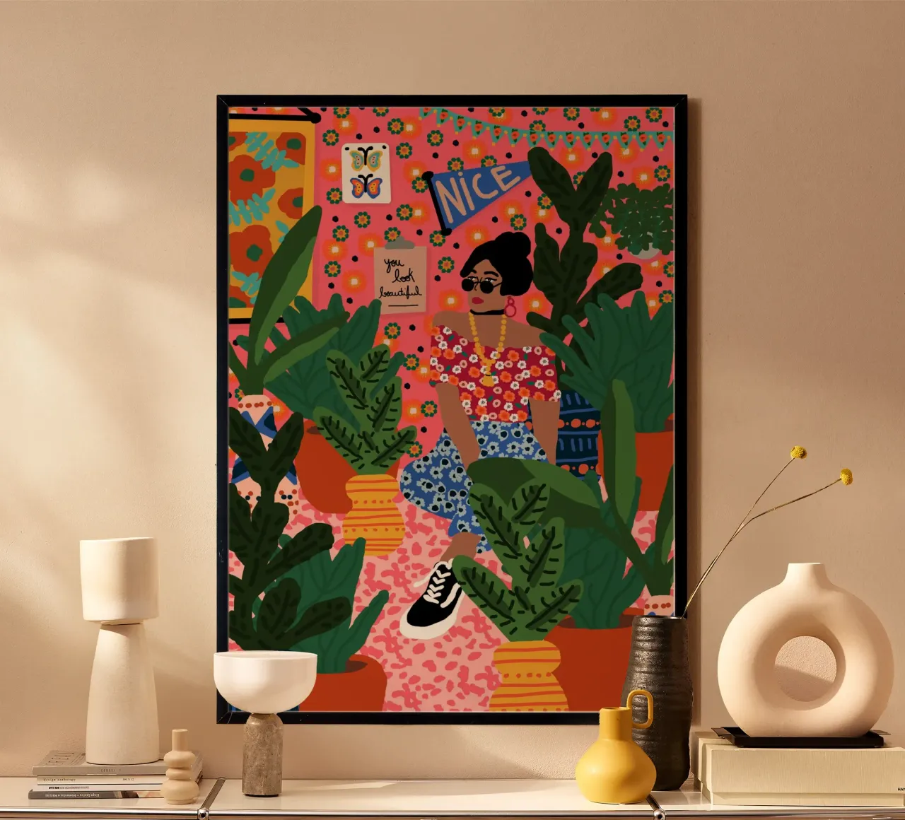 Florales Studentenzimmer Poster von Rafaela Mascaro