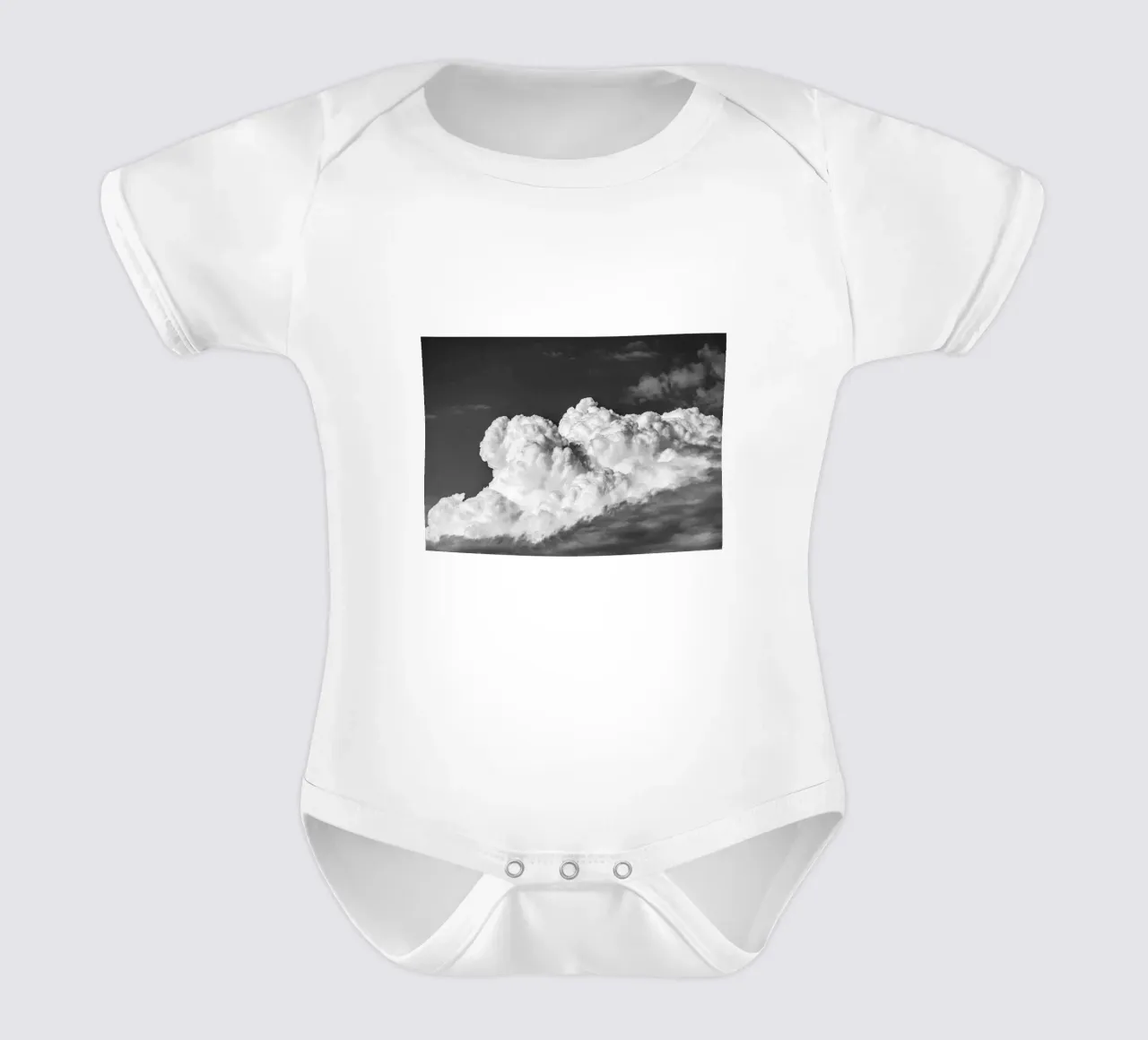 Movement in Sky #2 short-sleeve baby romper by rafael campezato