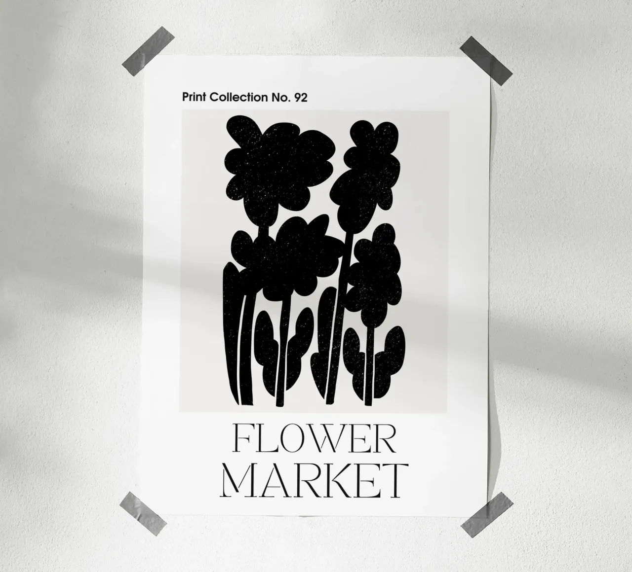 Mercato dei fiori poster con telaio in legno da Studio Remiér