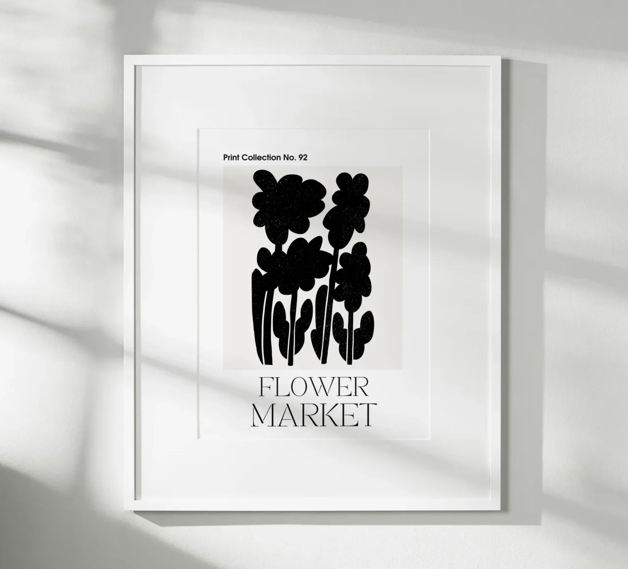 Mercato dei fiori poster con telaio in legno da Studio Remiér