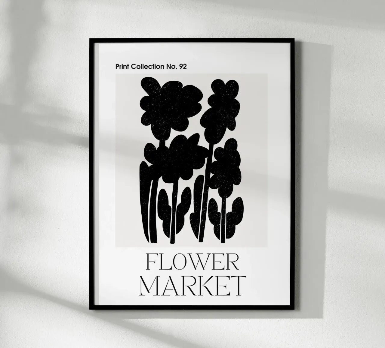 Mercato dei fiori poster con telaio in legno da Studio Remiér